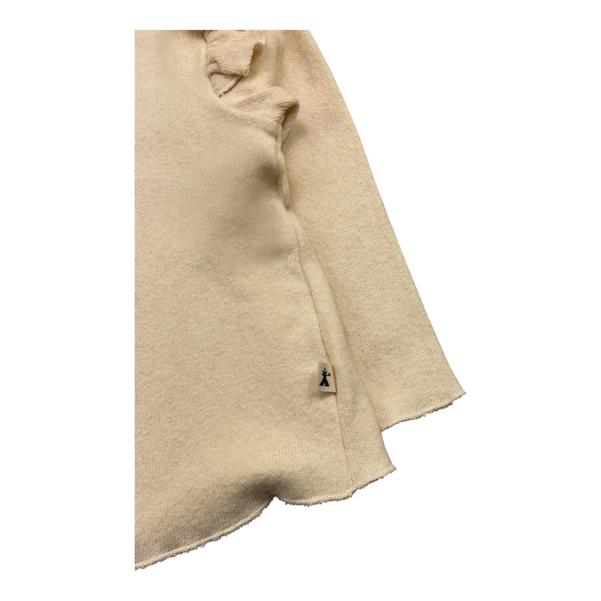 PETIT INDI maglia tinta unita con rouches Panna per Bambina AW24BK5207 PANNA PETIT INDI
