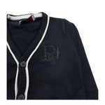 CESARE PACIOTTI cardigan tinta unita con profili in contrasto Nero per Neonato MGP5359BXX NERO CESARE PACIOTTI