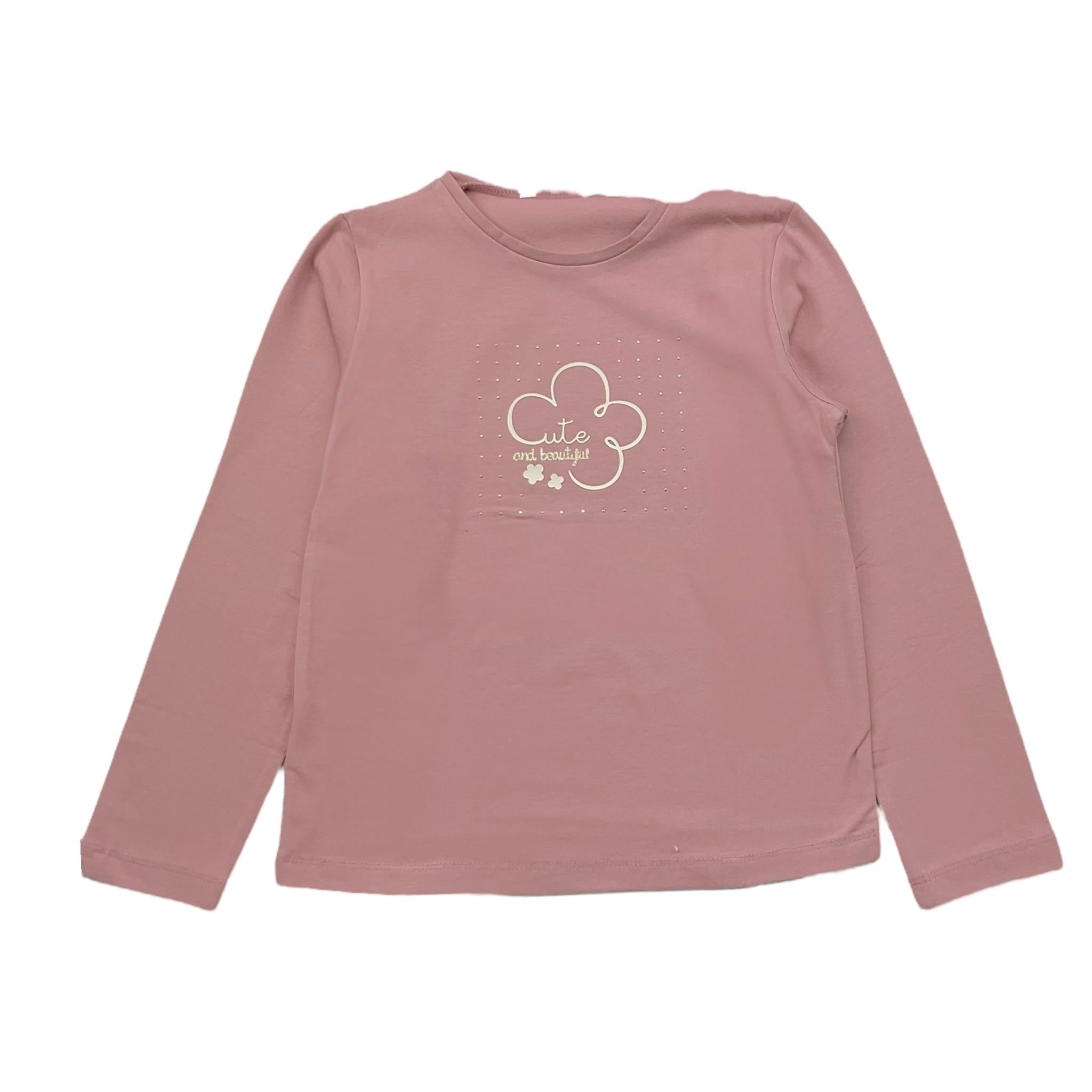 MAYORAL shirt gircollo tinta unita con stampa Rosa per Bambina 178 ROSA MAYORAL