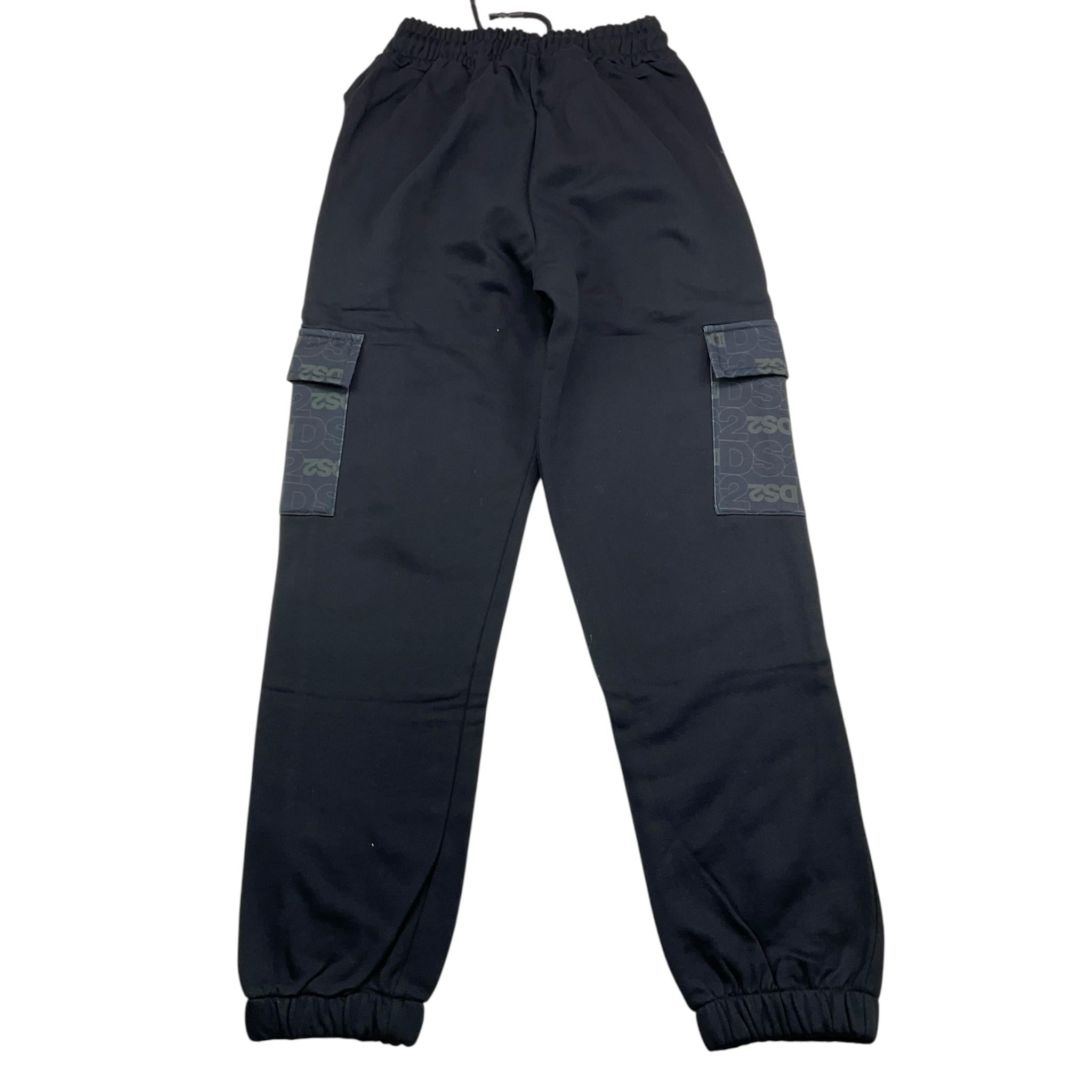 DROPSEASON2 pantalone tuta tinta unita con logo Nero per Bambino FW242K33 NERO DROPSEASON2