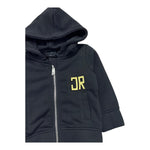 JOHN RICHMOND felpa con zip e cappuccio tinta unita con logo Nero per Neonata RIA25086FE NERO JOHN RICHMOND