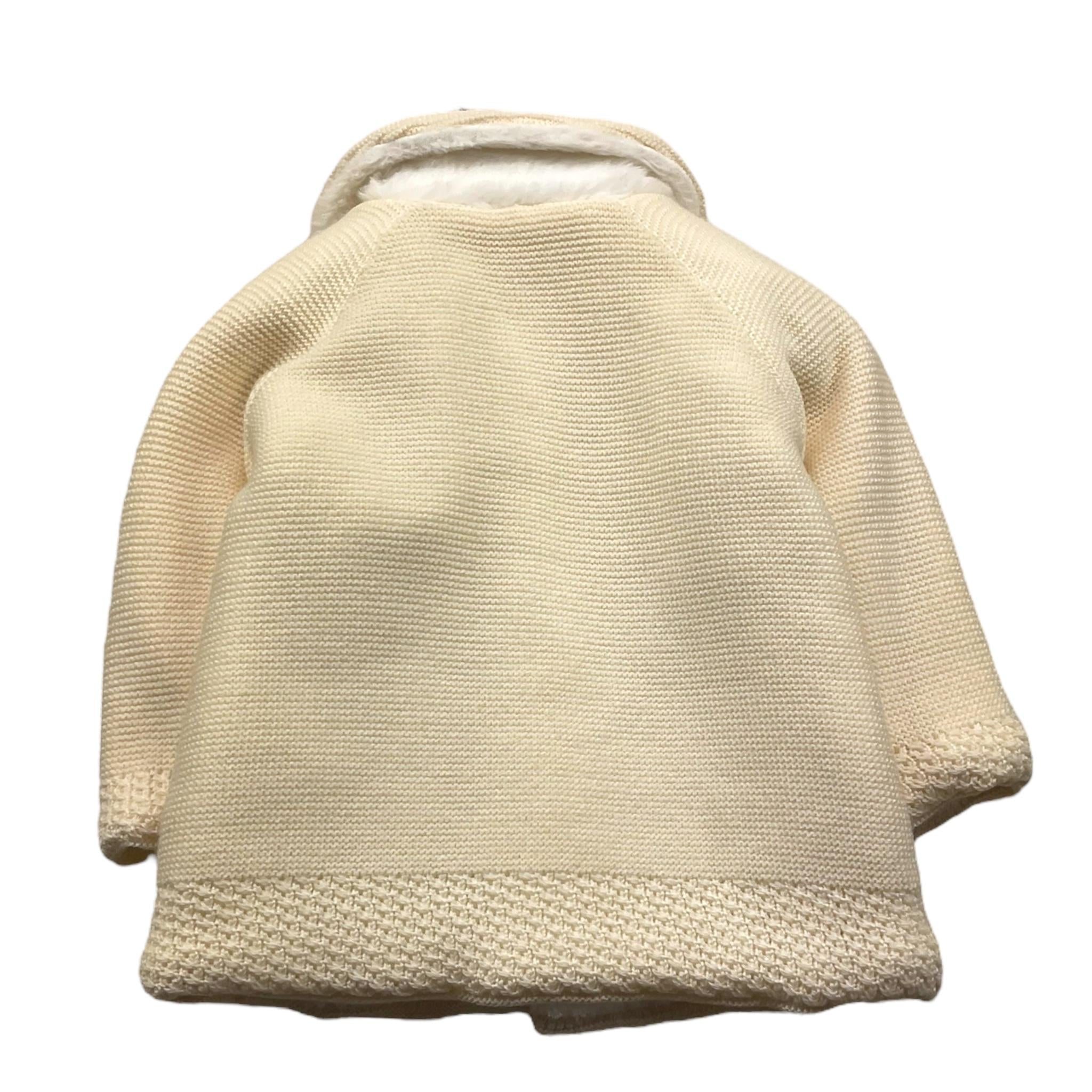 MARTIN ARANDA cappotto tinta unita con colletto Panna per Neonato L030 PANNA MARTIN ARANDA