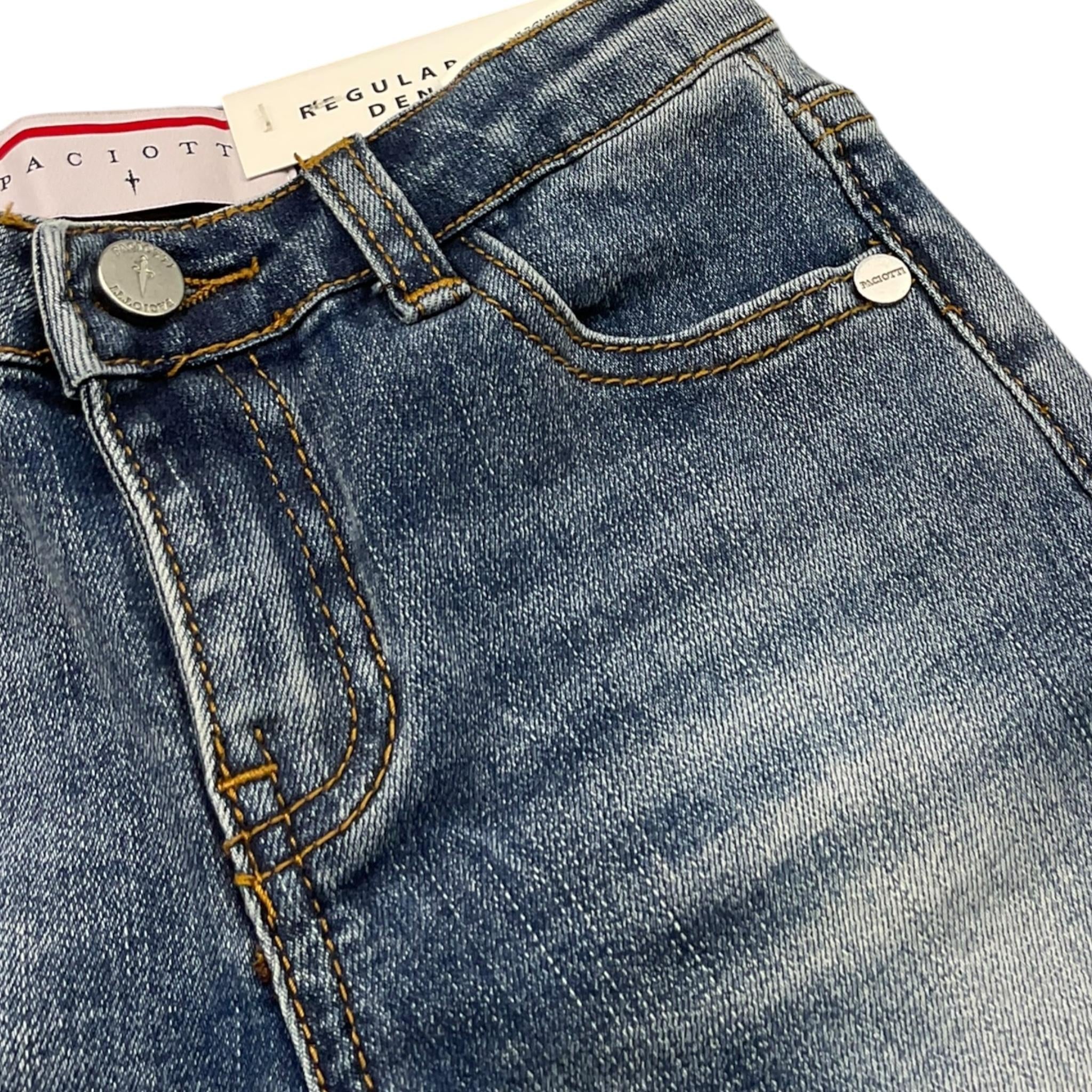 CESARE PACIOTTI jeans tinta unita con girovita regolabile Azzurro per Bambino PTP5366B AZZURRO CESARE PACIOTTI