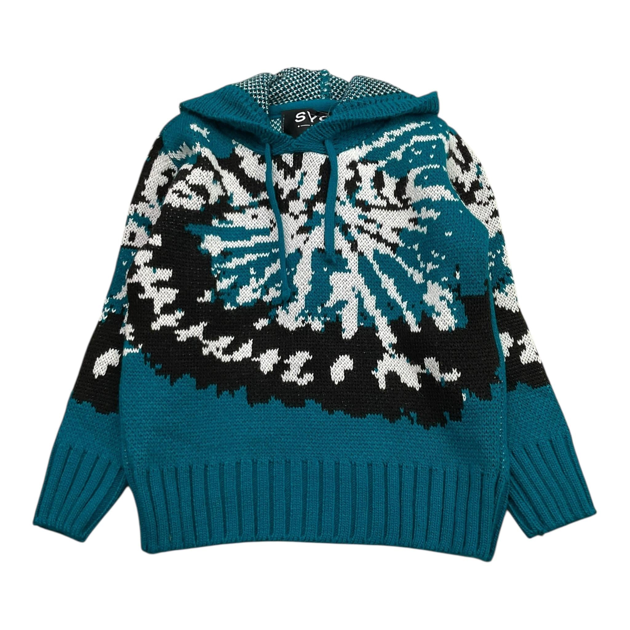 STAY STREET maglia tinta unita con cappuccio e fantasia Verde per Neonato MB803N VERDE STAY STREET