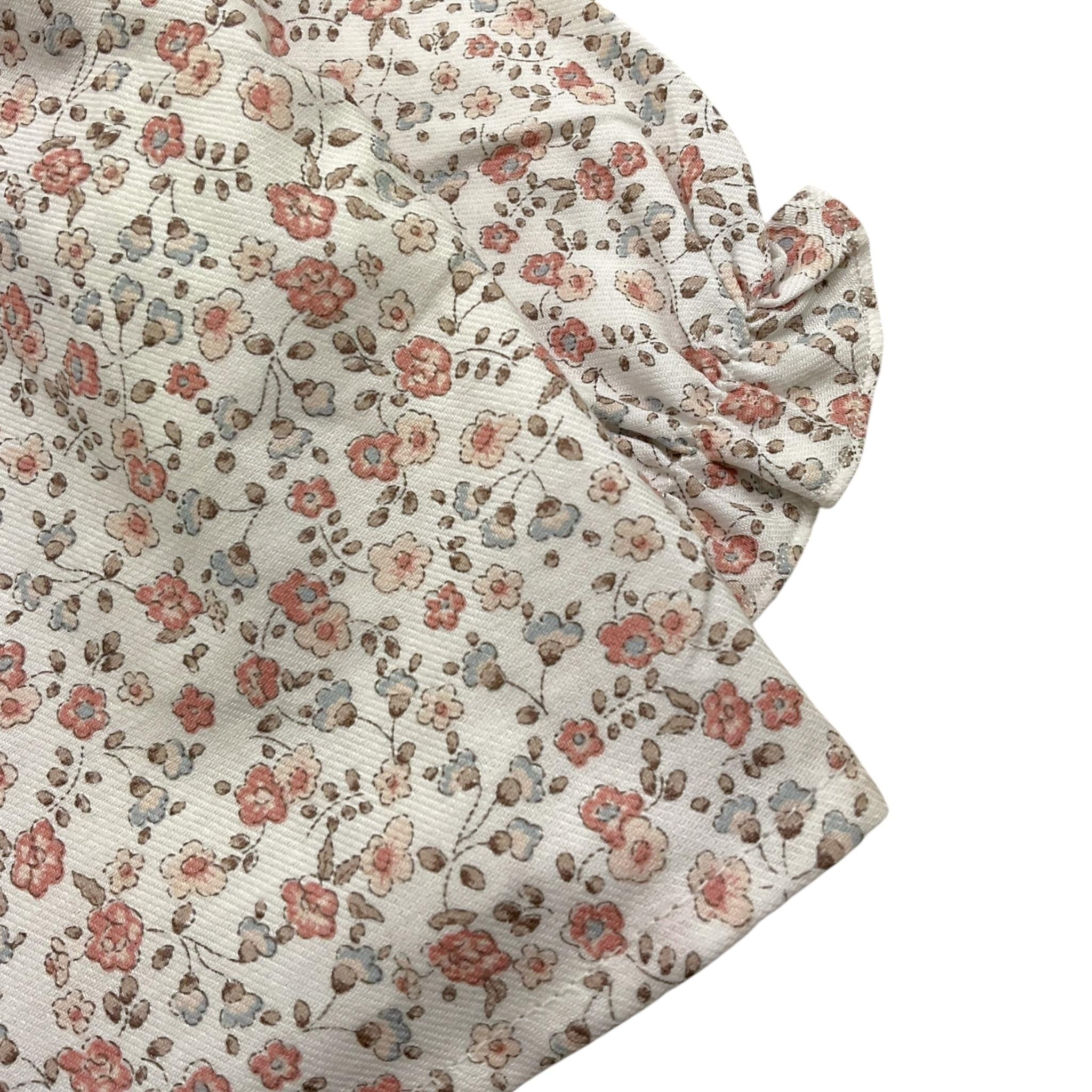 MARLU' camicia tinta unita con fantasia fiori Bianco per Neonata IG2031 BIANCO MARLU'