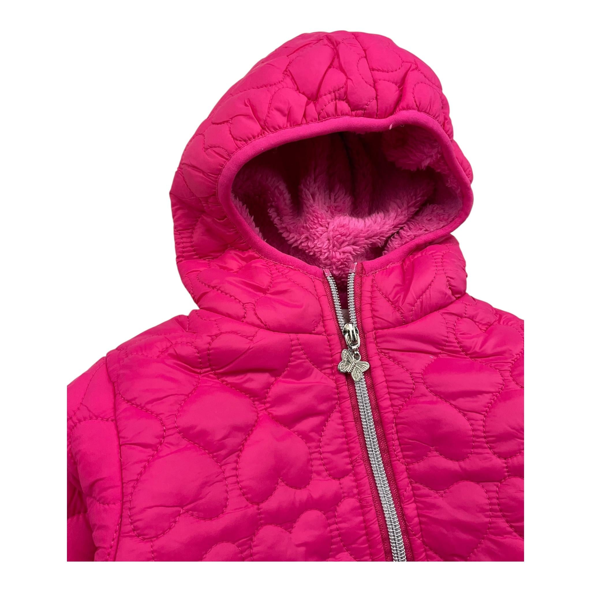 MONO STAR giubbino tinta unita con zip e cappuccio Fuxia per Neonata MS5209 FUXIA MONO STAR