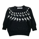 VICTOR DJARD maglia girocollo tinta unita con stampa Nero per Neonato MAG1223 NERO VICTOR DJARD