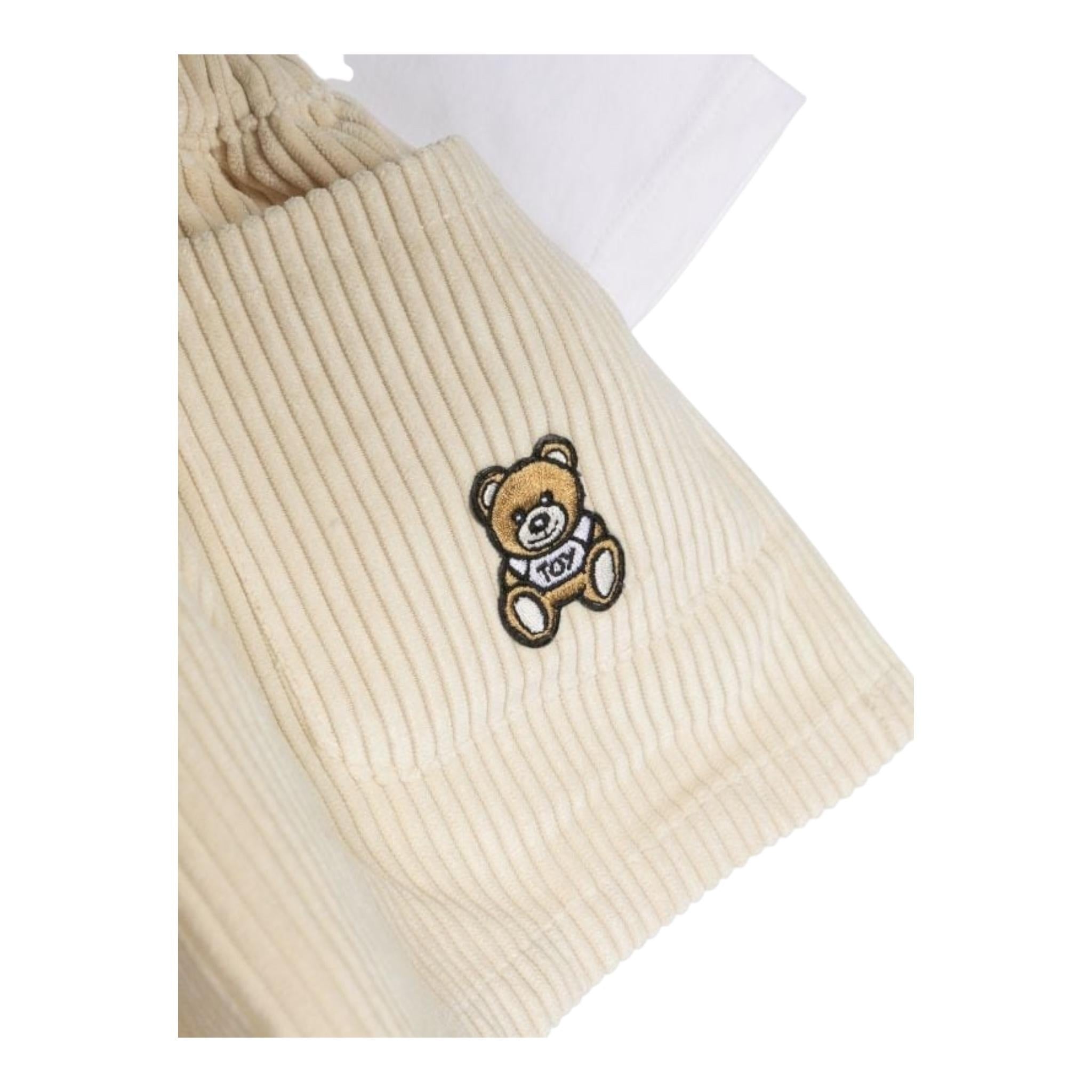 MOSCHINO completo 2 pezzi shirt-gonna con bretele Bianco/beige per Neonata MAK02C BIANCO/BEIGE MOSCHINO