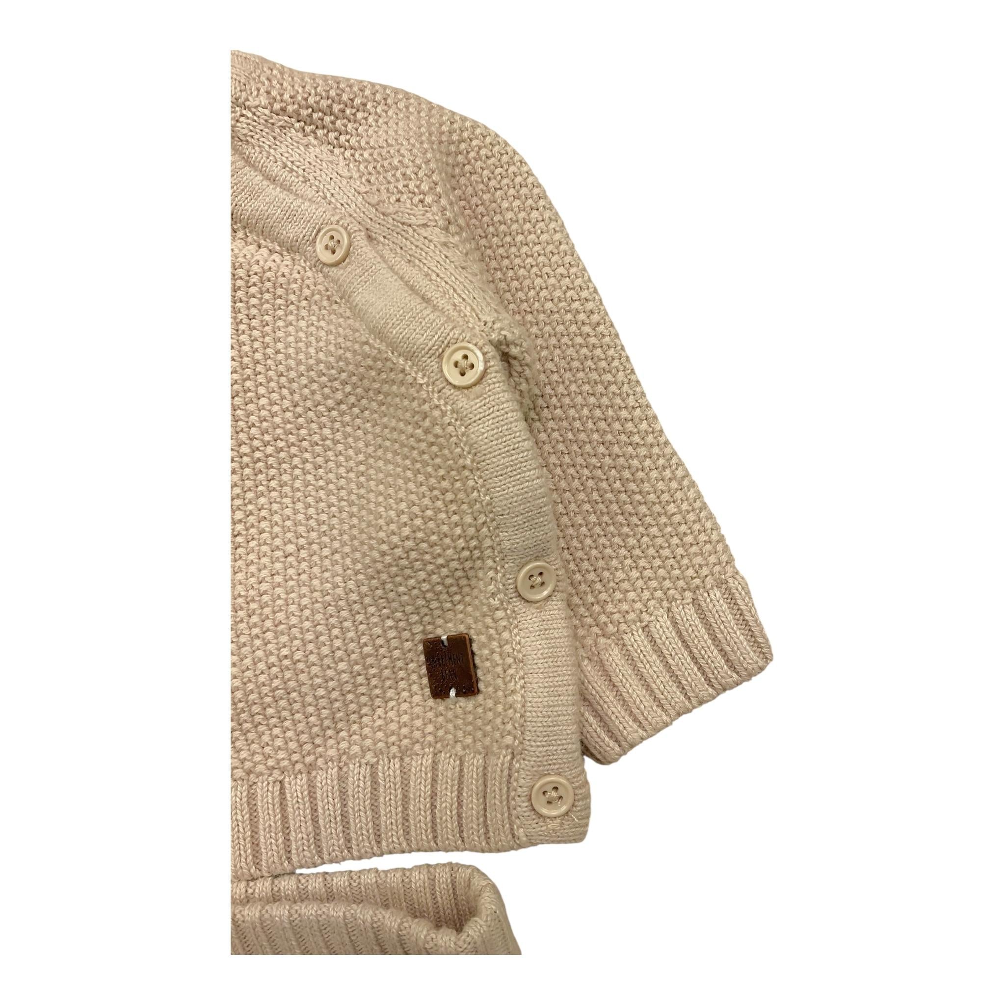 CARRE'MENT BEAU completo 2pz maglia-pantalone tinta unita Beige per Neonato Y30253 BEIGE CARRE'MENT BEAU