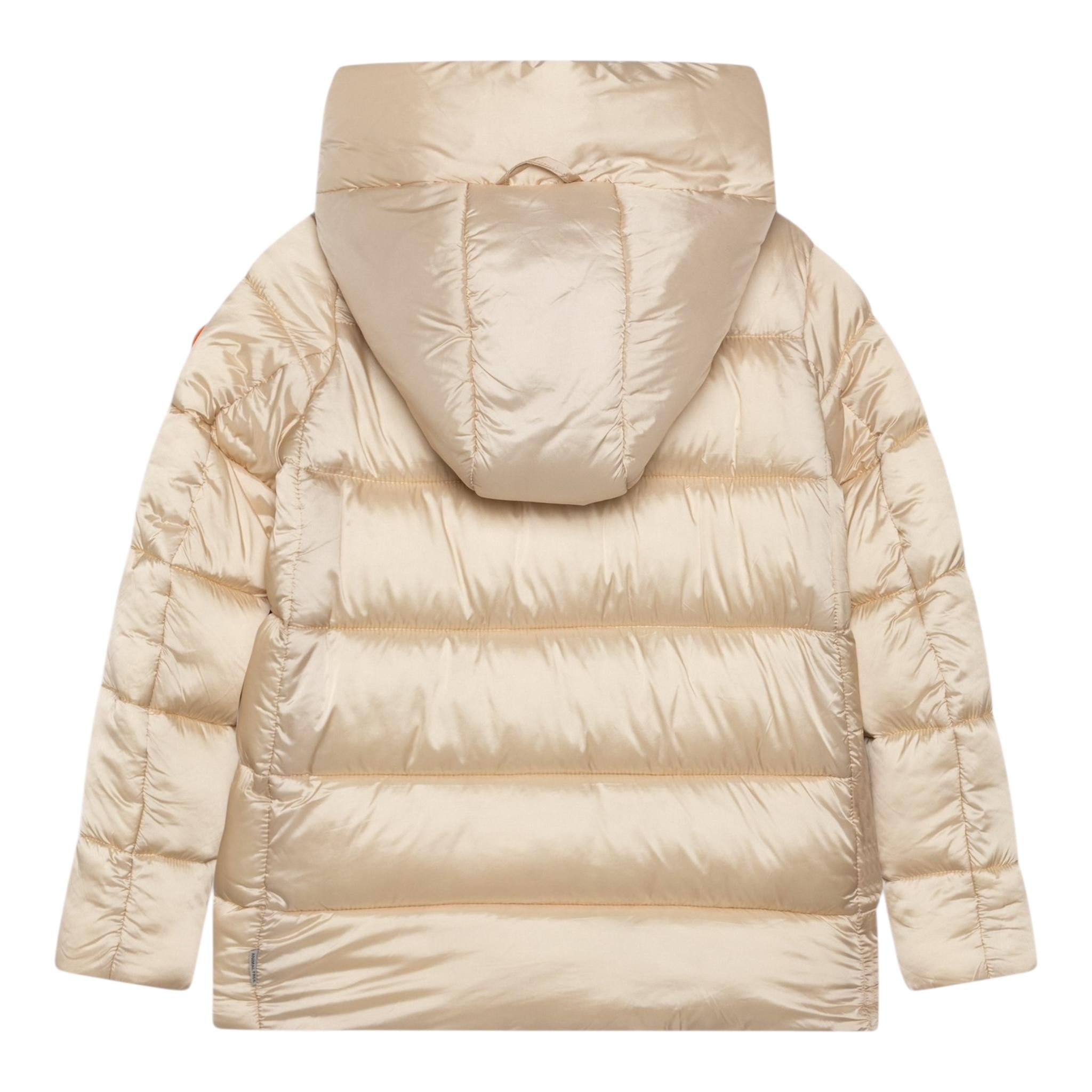 SAVE THE DUCK giubbino tinta unita con cappuccio Oro per Bambina J45650GJ ORO SAVE THE DUCK