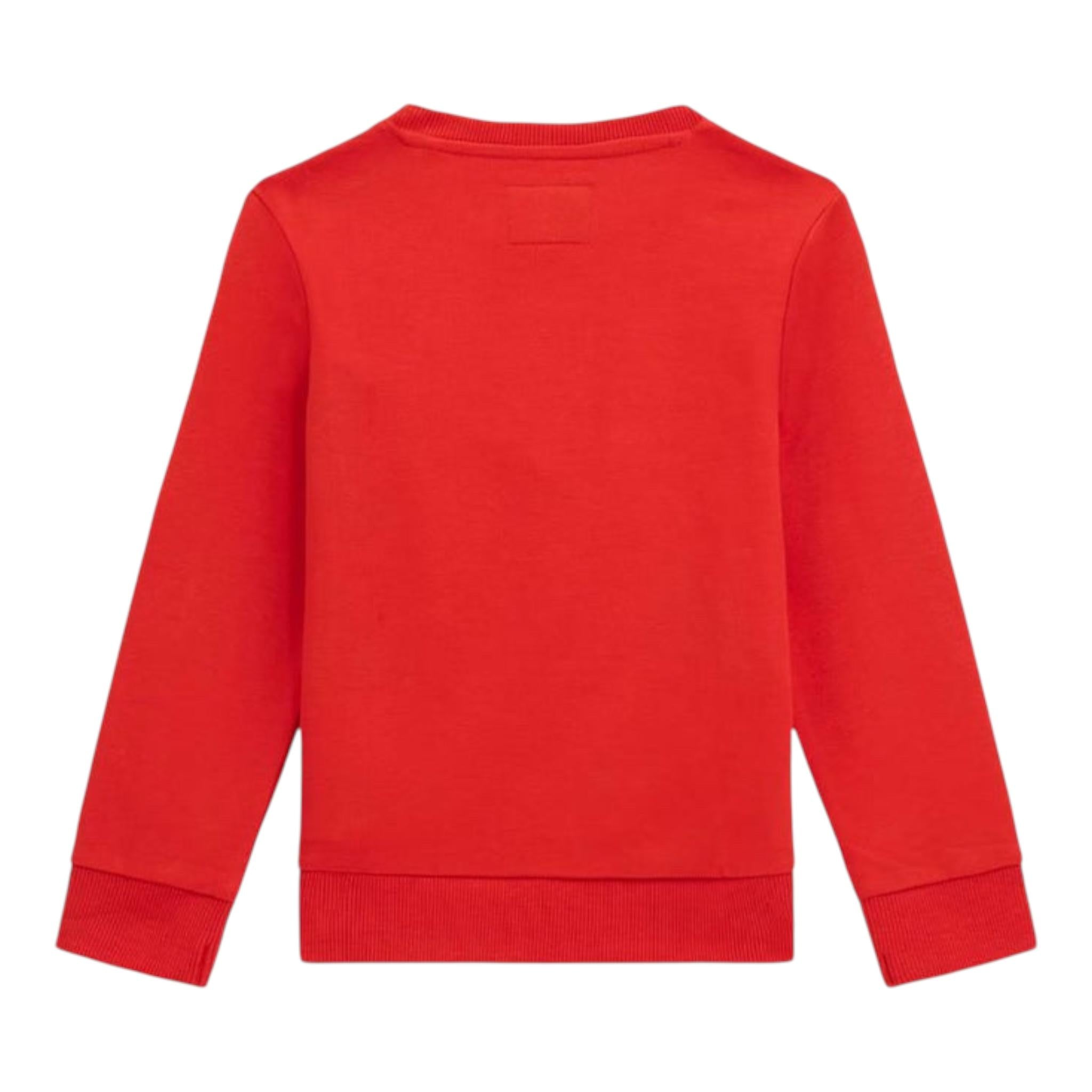 GUESS felpa girocollo tinta unita con stampa Rosso per Neonato N4YQ04KA6R4N ROSSO GUESS