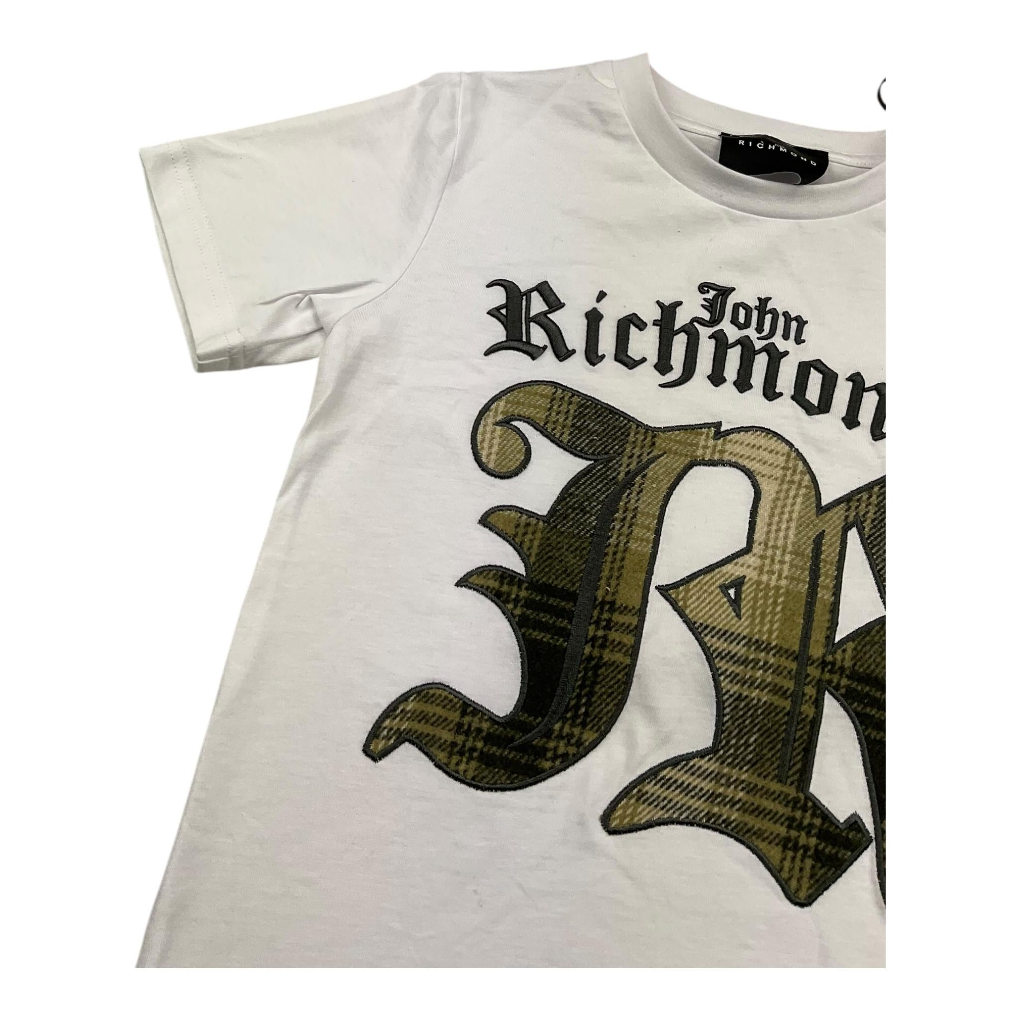 JOHN RICHMOND t-shirt girocollo tinta unita con stampa Bianco per Bambino RBA25083TS BIANCO JOHN RICHMOND