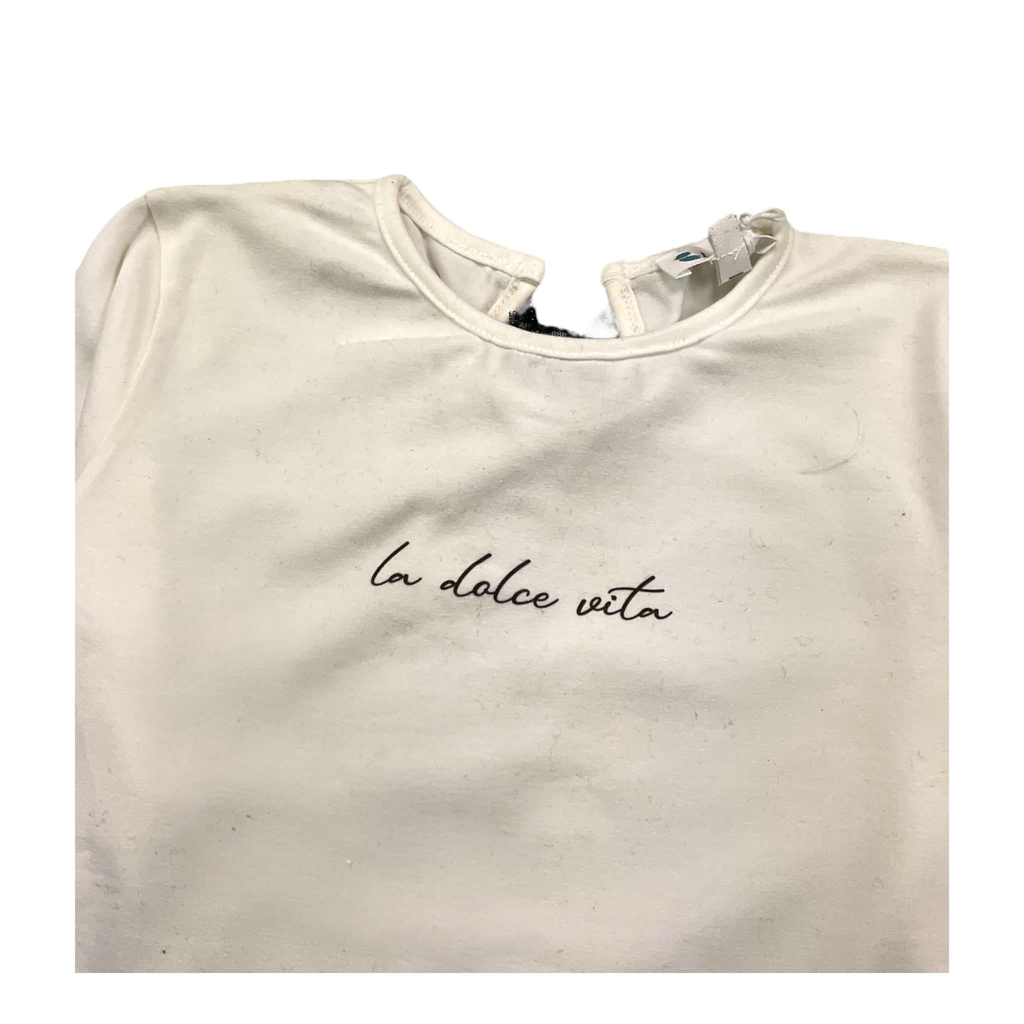 LALALU' shirt girocollo tinta unita con tulle Bianco per Bambina TSL170NBN BIANCO LALALU'
