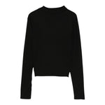 TWINSET shirt mezzo collo tinta unita con logo Nero per Bambina 242GJ243 NERO TWINSET