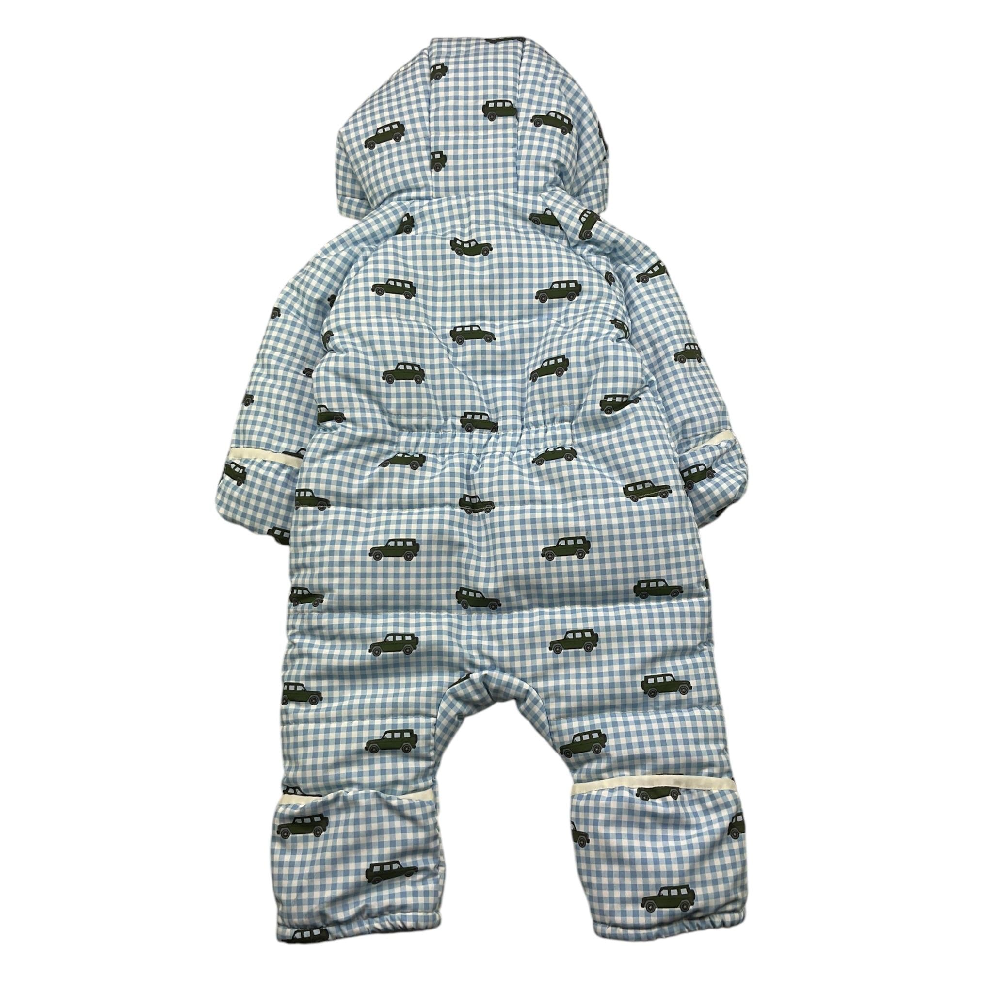 SAINT BARTH eskim fantasia quadretti con cappuccio Azzurro per Neonato GLACE AZZURRO SAINT BARTH