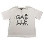 GAELLE t-shirt girocollo tinta unita con stampa in contrasto Bianco per Bambina 2742M00314 BIANCO GAELLE