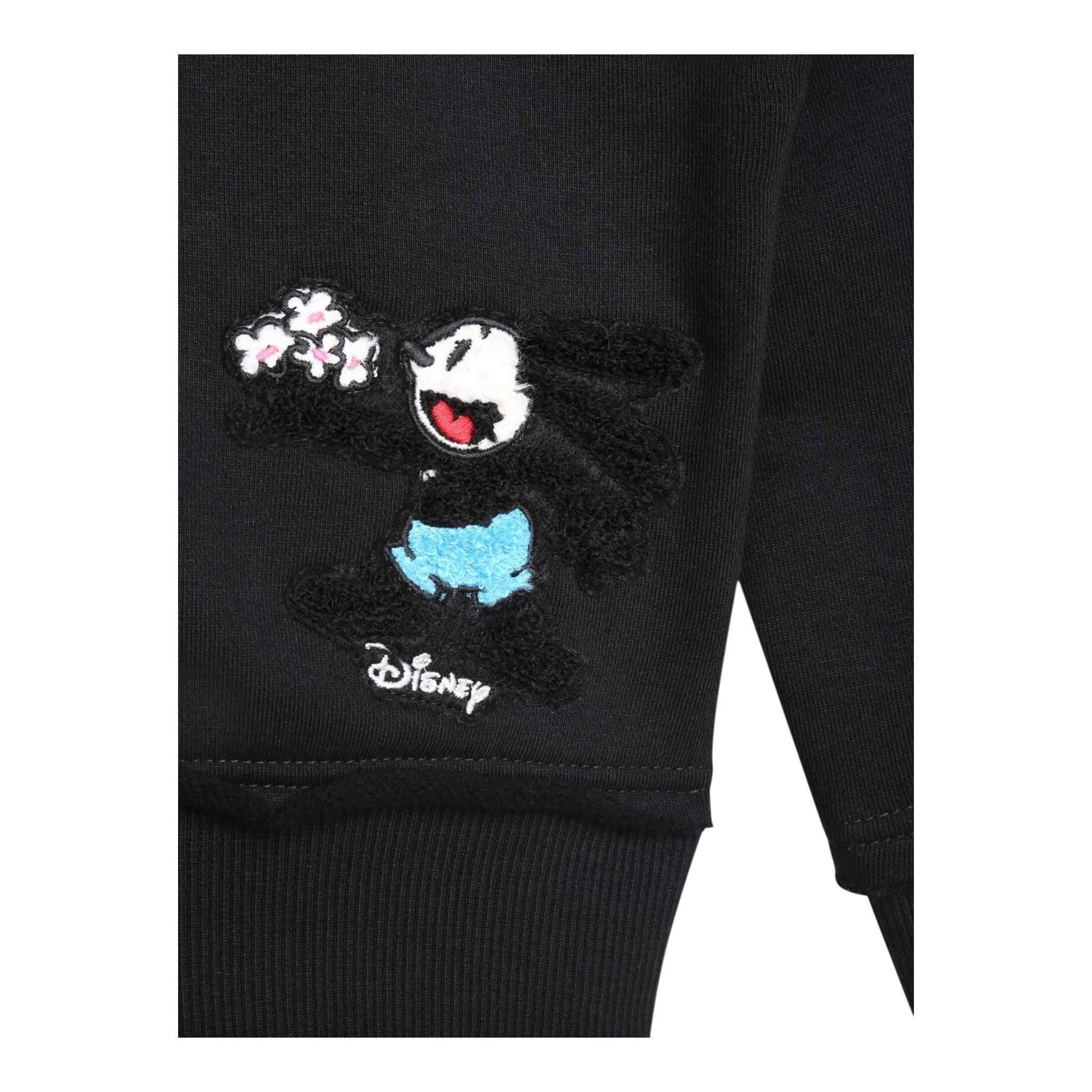 GIVENCHY felpa chiusa con cappuccio tinta unita con topolino Nero per Bambino H15353 NERO GIVENCHY