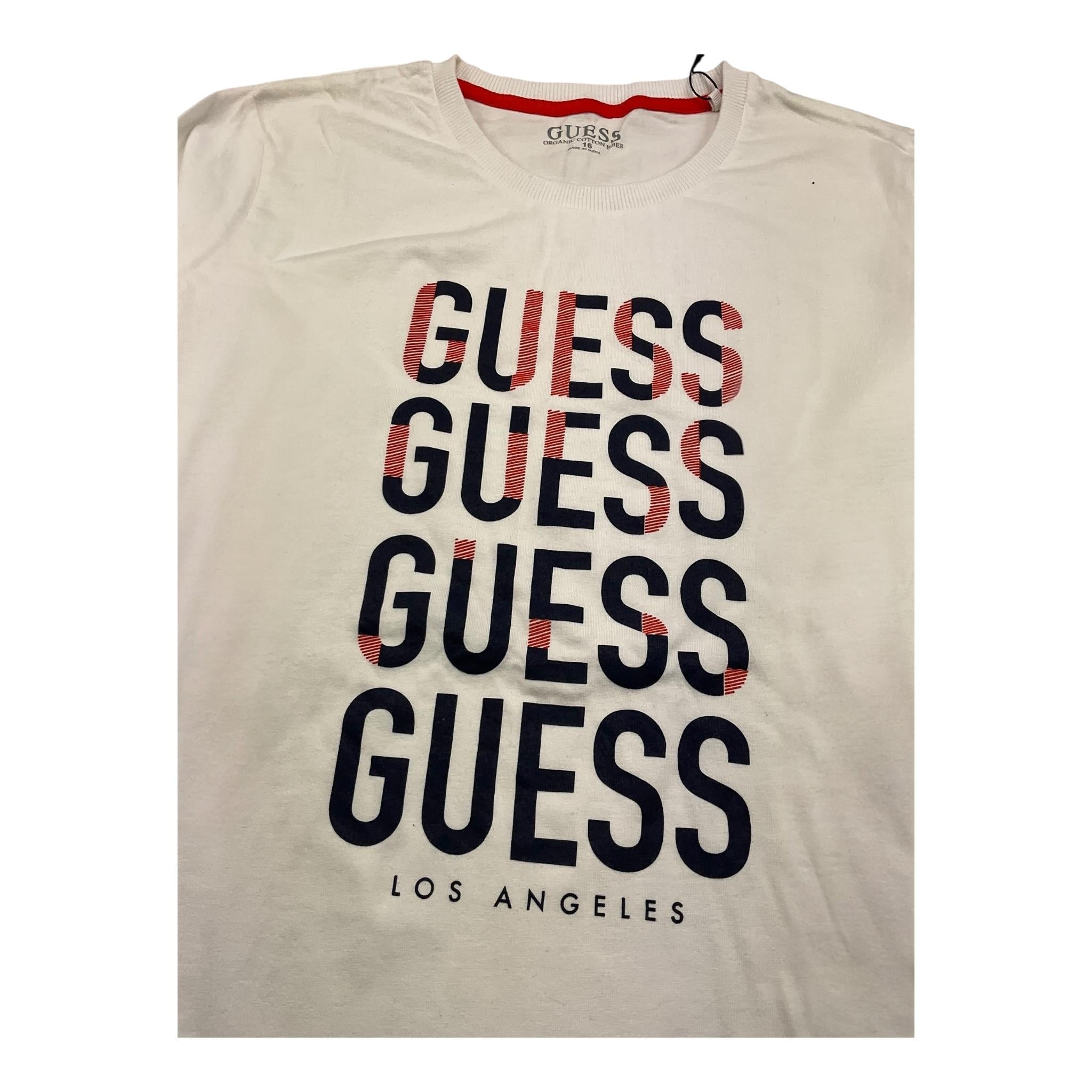 GUESS shirt girocollo tinta unita cn stampe Bianco per Bambino L2BI11I32Z11 BIANCO GUESS