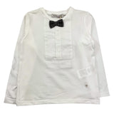 MANUEL RITZ shirt girocollo tinta unita con papillon Bianco per Neonato MR2263N BIANCO MANUEL RITZ