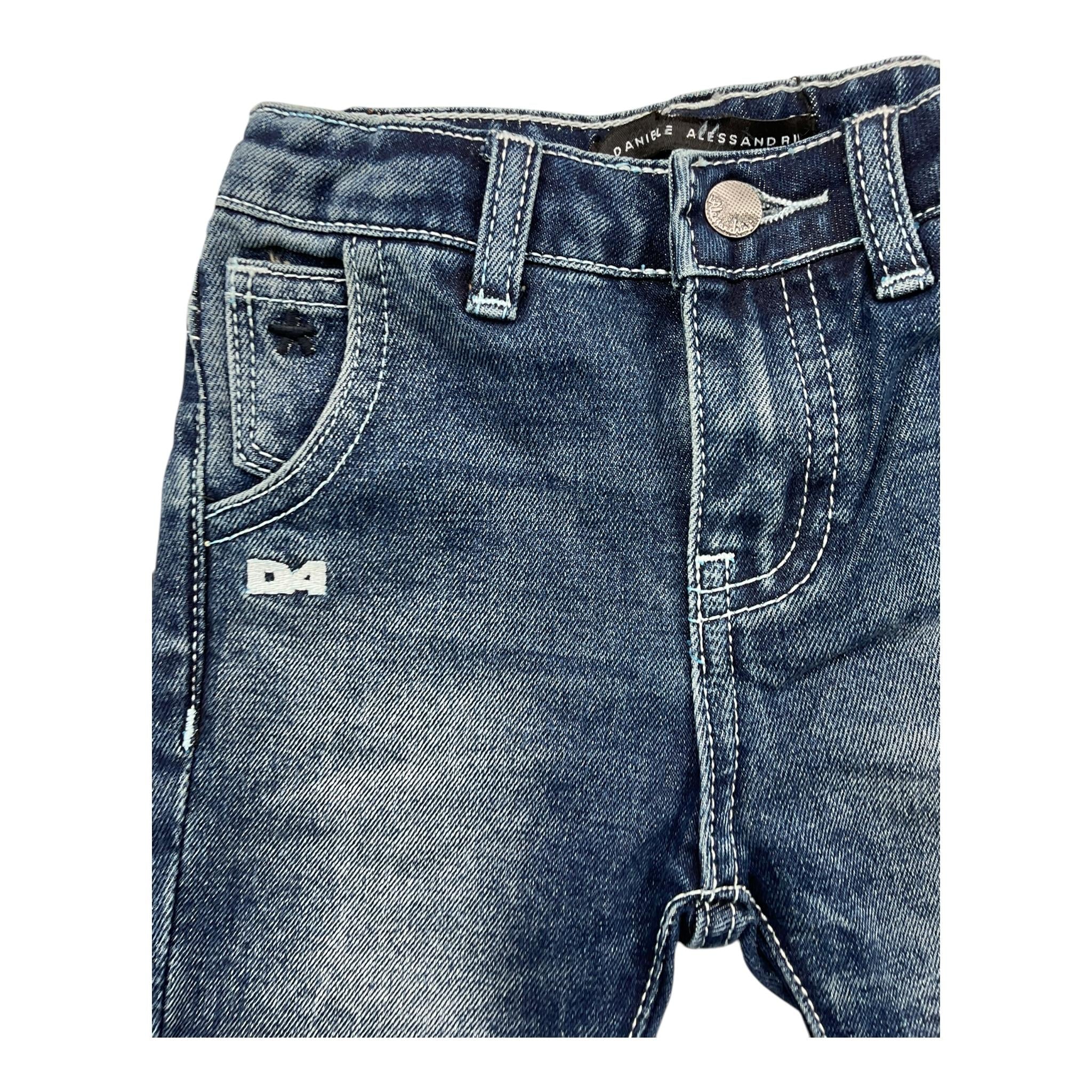 DANIELE ALESSANDRINI jeans tinta unita con girovita regolabile Blu per Neonato 1291PD00052 BLU DANIELE ALESSANDRINI