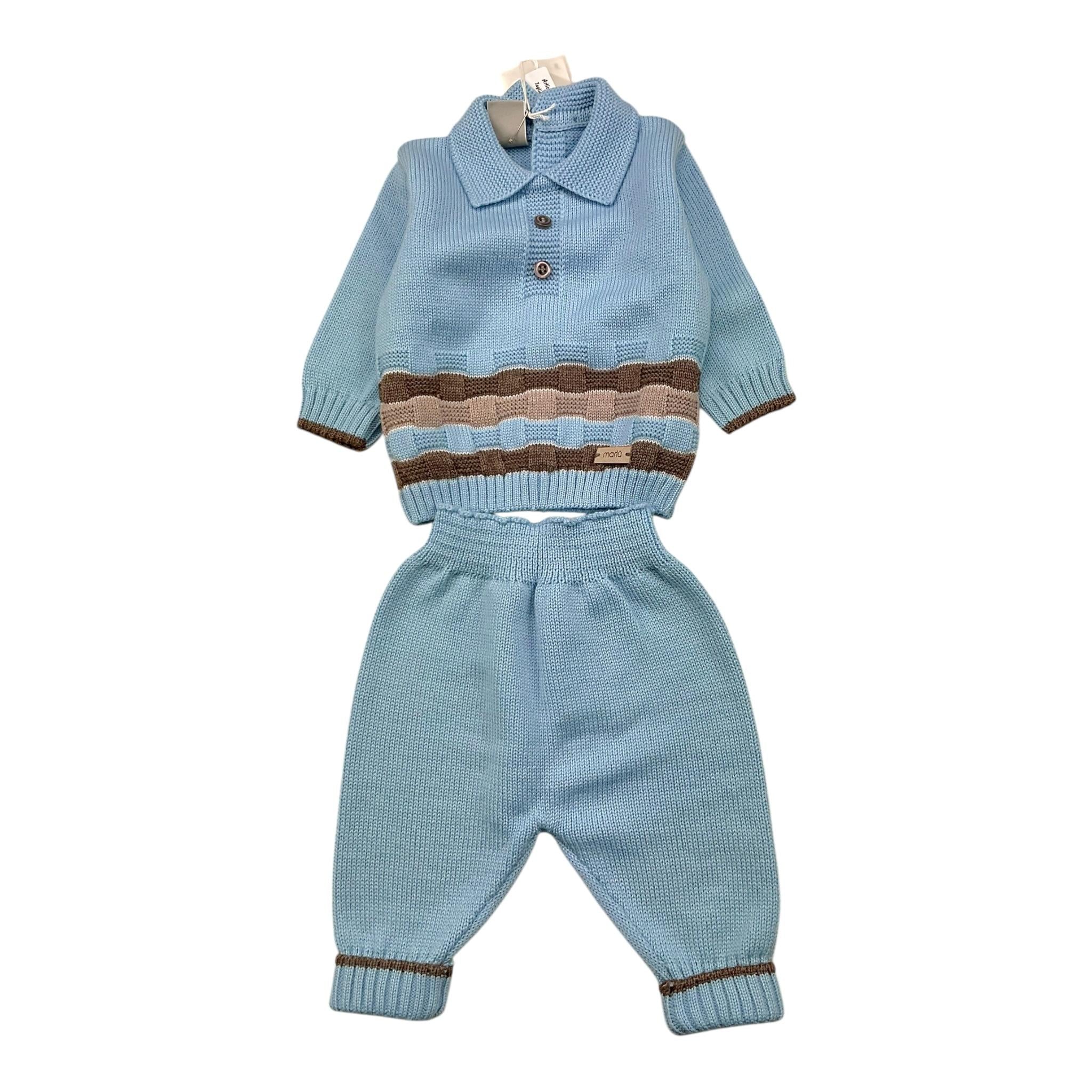 MARLU' completo 2pz maglia-pantalone Azzurro per Neonato IB6750 AZZURRO MARLU'