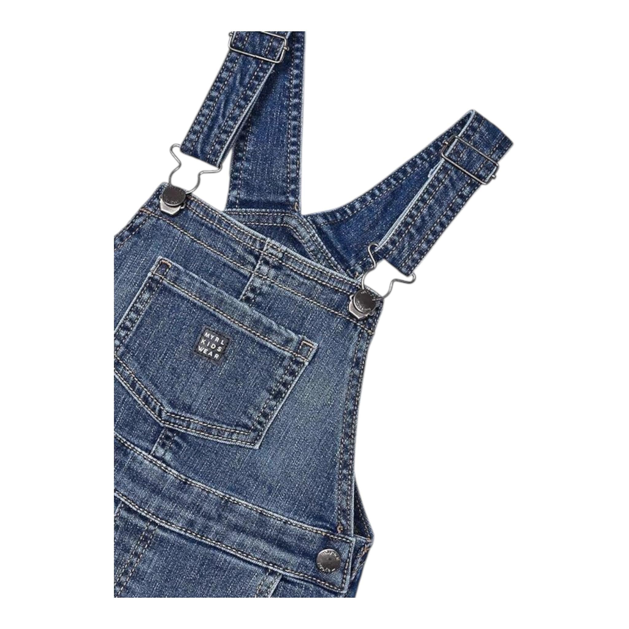 MAYORAL salopette tinta unita in denim Blu per Bambino 2637 BLU MAYORAL
