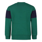 MOSCHINO felpa chiusa girocollo bicolore Verde/blu per Neonato MUF05G VERDE/BLU MOSCHINO