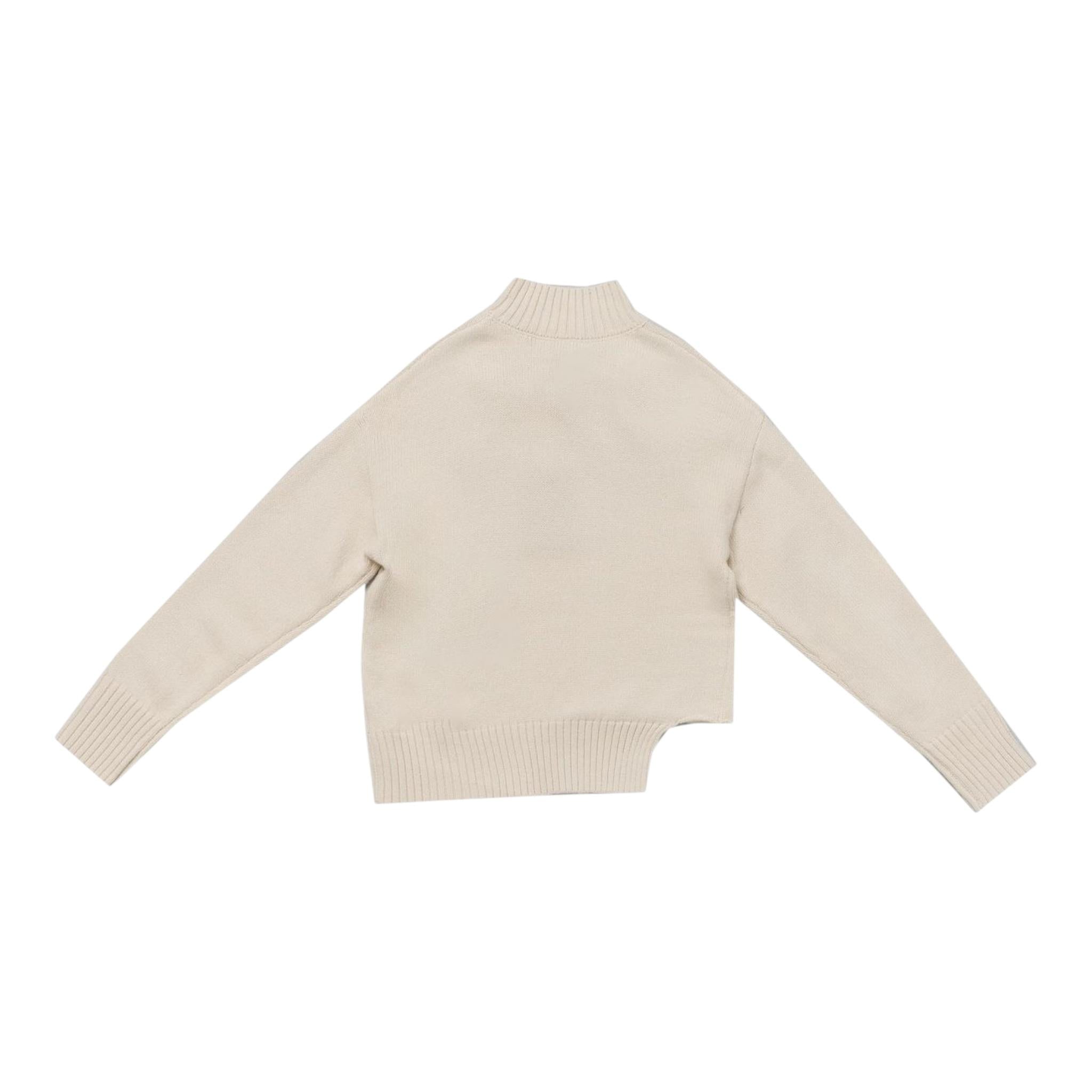 MANILA GRACE maglia collo alto tinta unita con stampa Panna per Bambina MFJF24M169 PANNA MANILA GRACE