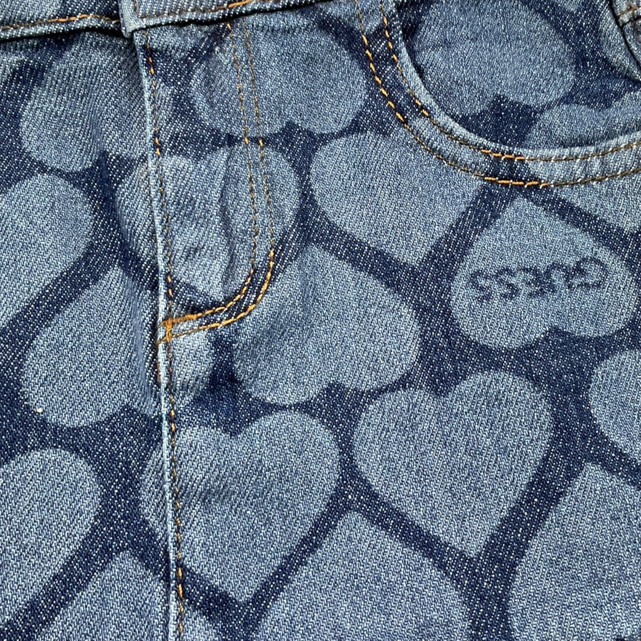 GUESS gonna in denim tinta unita con logo Blu per Bambina K4YD01D4WF0 BLU GUESS
