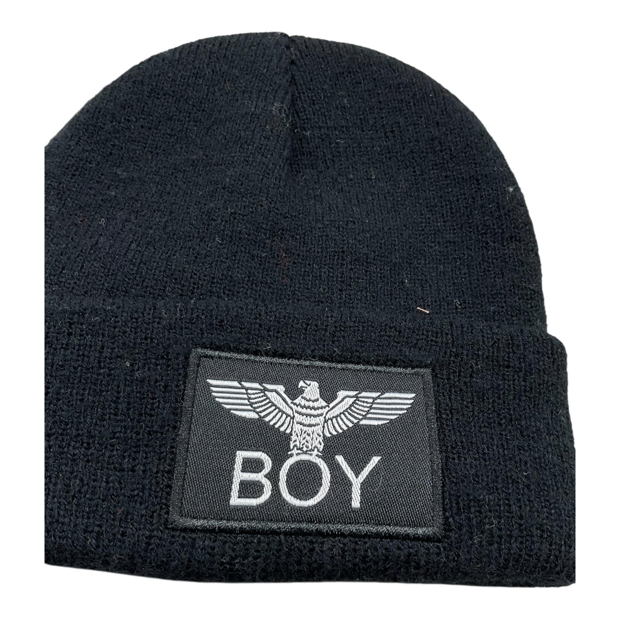 BOY LONDON cappell tinta unita con logo Nero per Neonato CABL054B NERO BOY LONDON