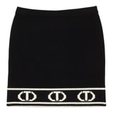TWINSET gonna tinta unita con logo Nero per Bambina 242GJ3164X NERO TWINSET