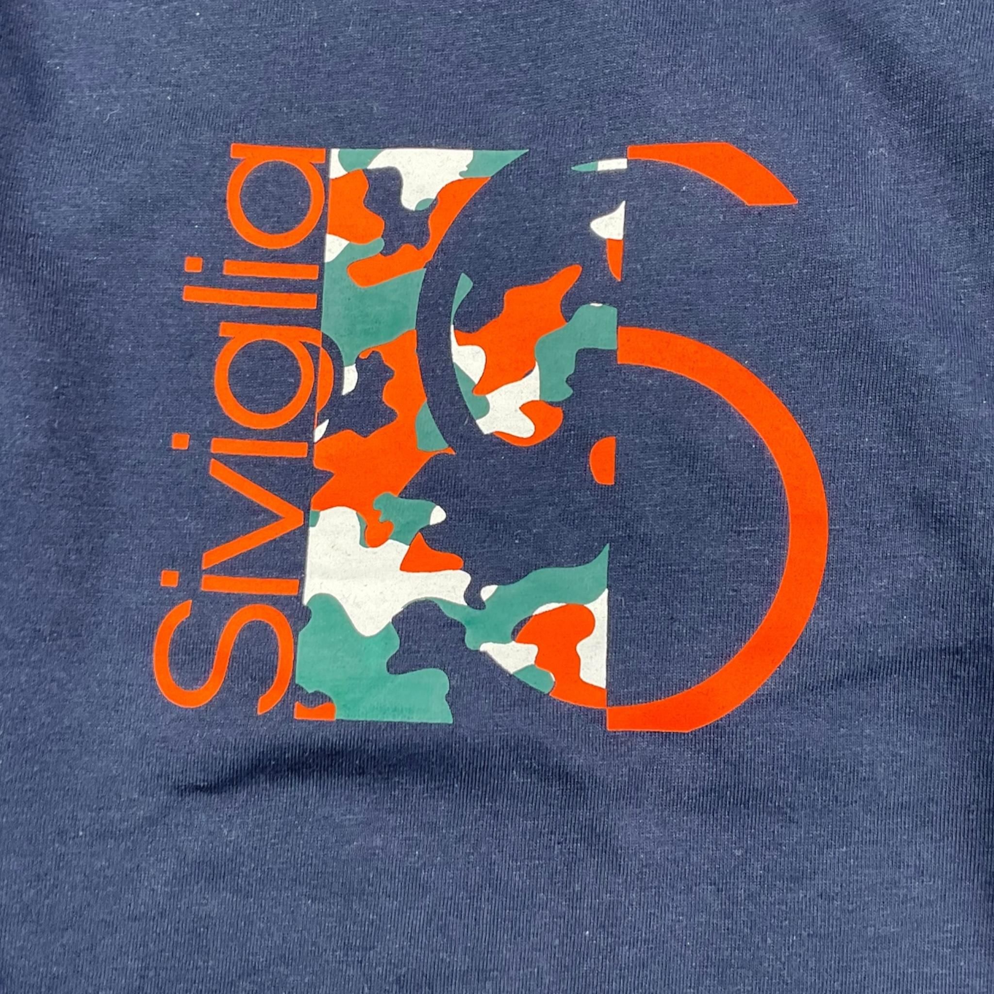 SIVIGLIA shirt girocollo tinta unita con stampa Blu per Bambino SVNTS00517J BLU SIVIGLIA