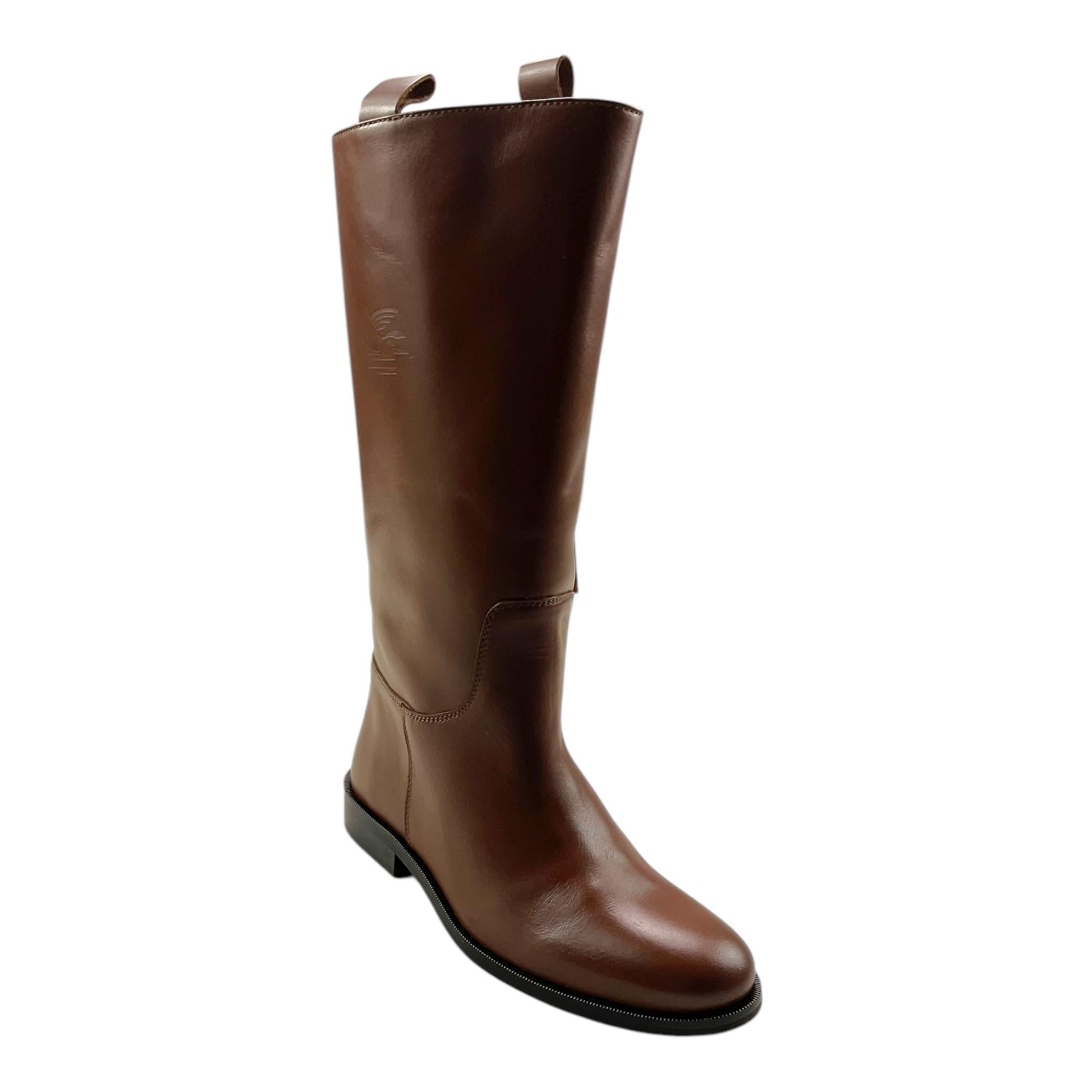 ETRO stivale alto tinta unita con zip Marrone per Bambina GV0A06 MARRONE ETRO