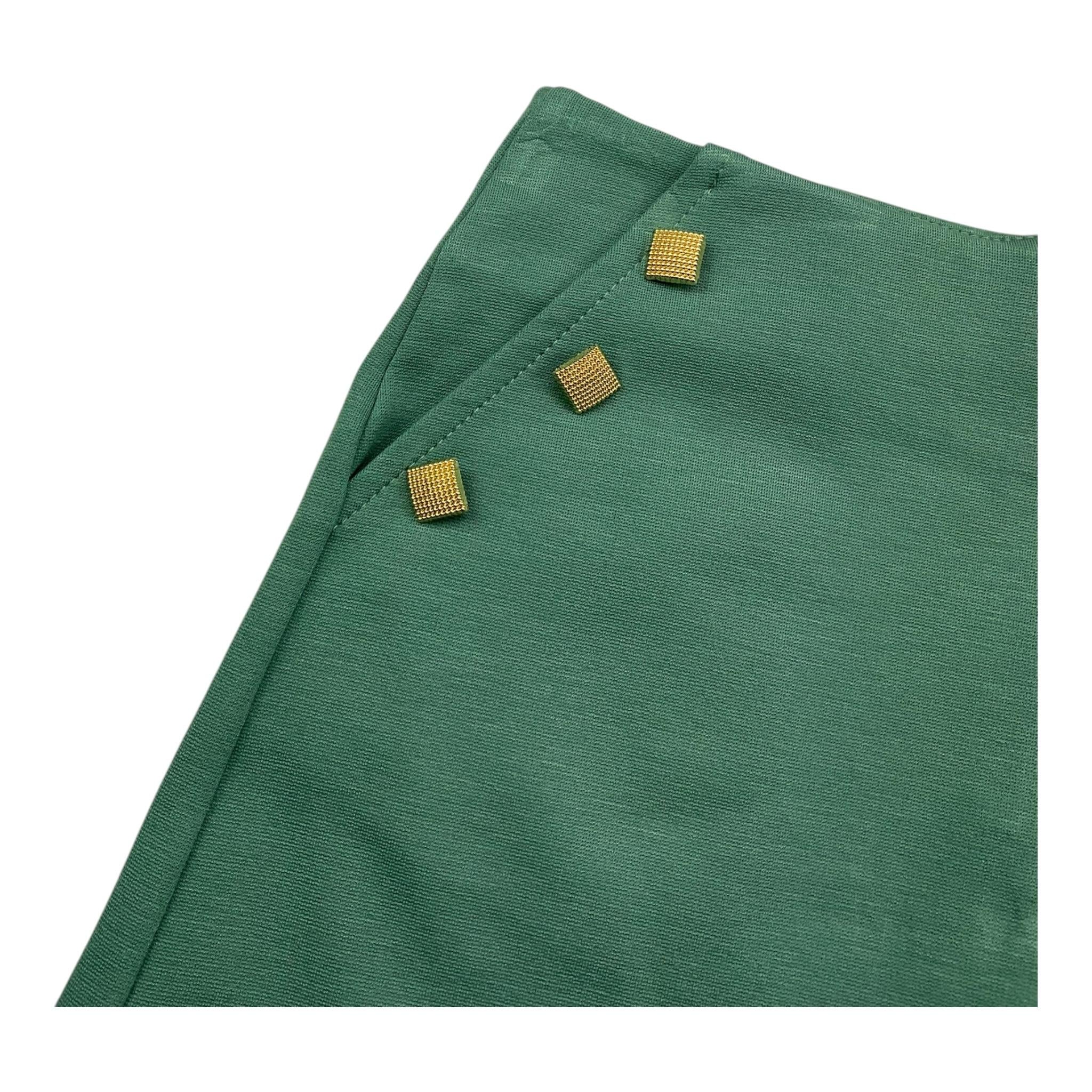 FUN & FUN short tinta unita cn bottoni in contrasto Verde per Bambina FCBSO00128 VERDE FUN & FUN