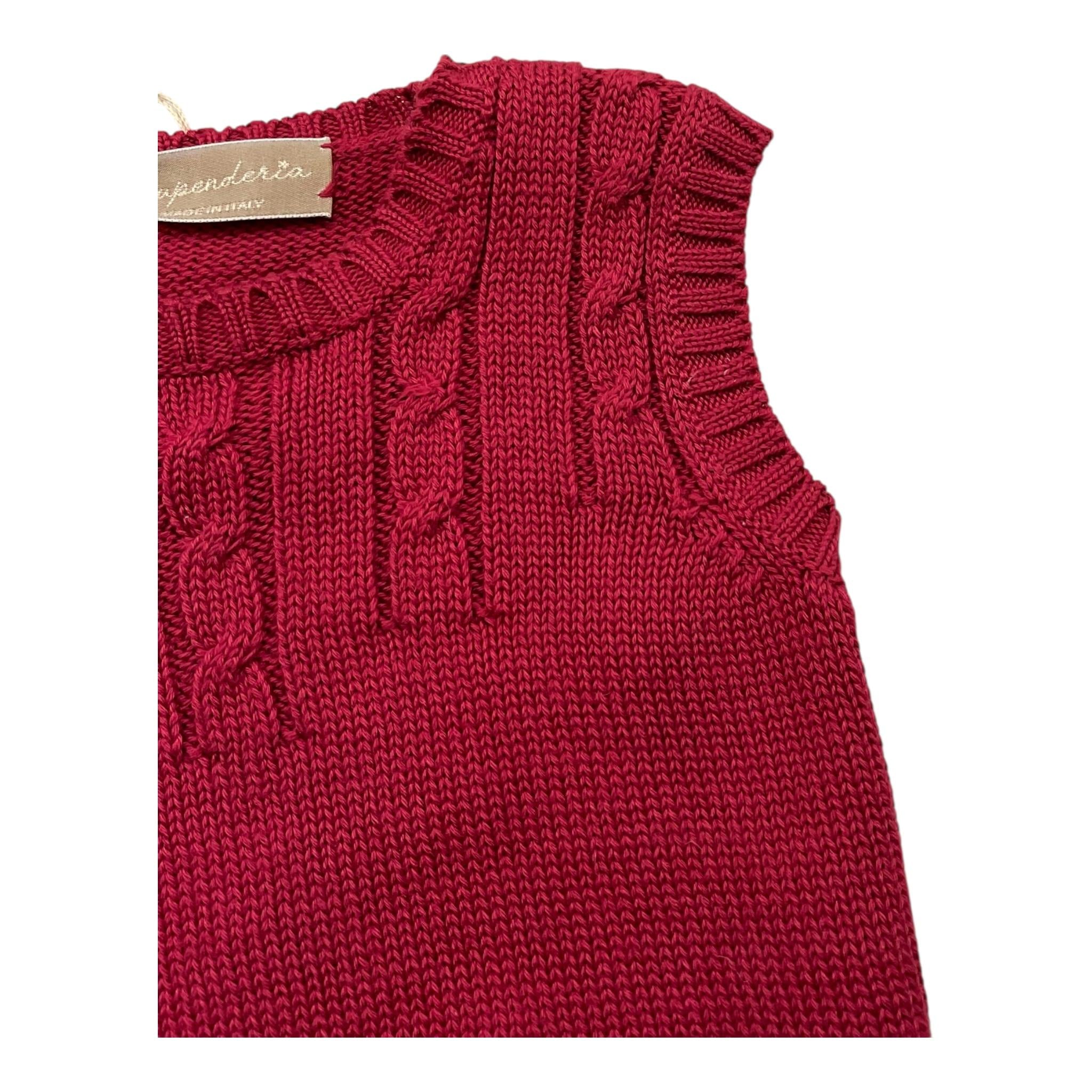 LA STUPENDERIA gilet tinta unita girocollo Rosso per Neonato YCGL21 ROSSO LA STUPENDERIA