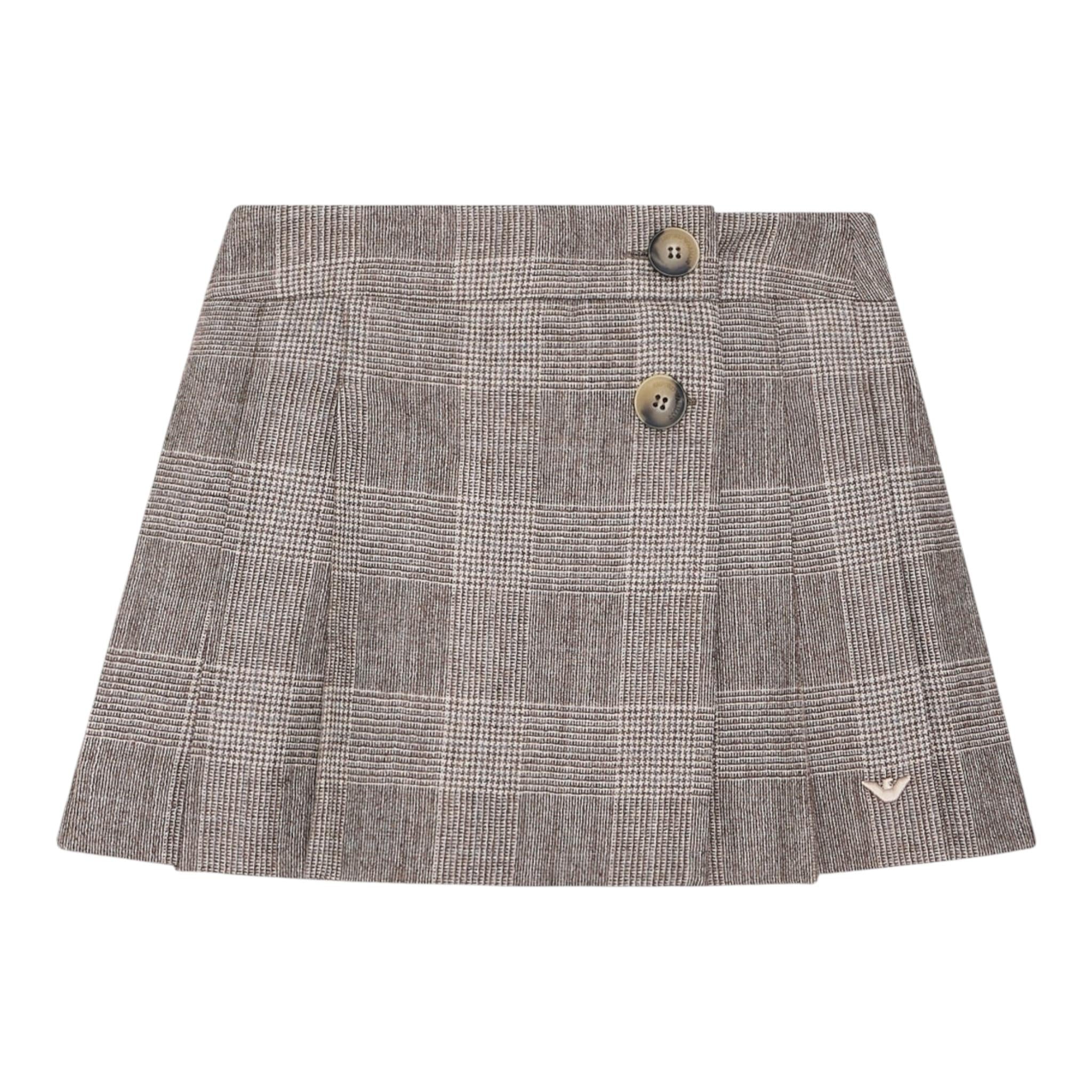 EMPORIO ARMANI gonna tinta unita con bottoni Beige per Bambina 6D3N05 BEIGE EMPORIO ARMANI