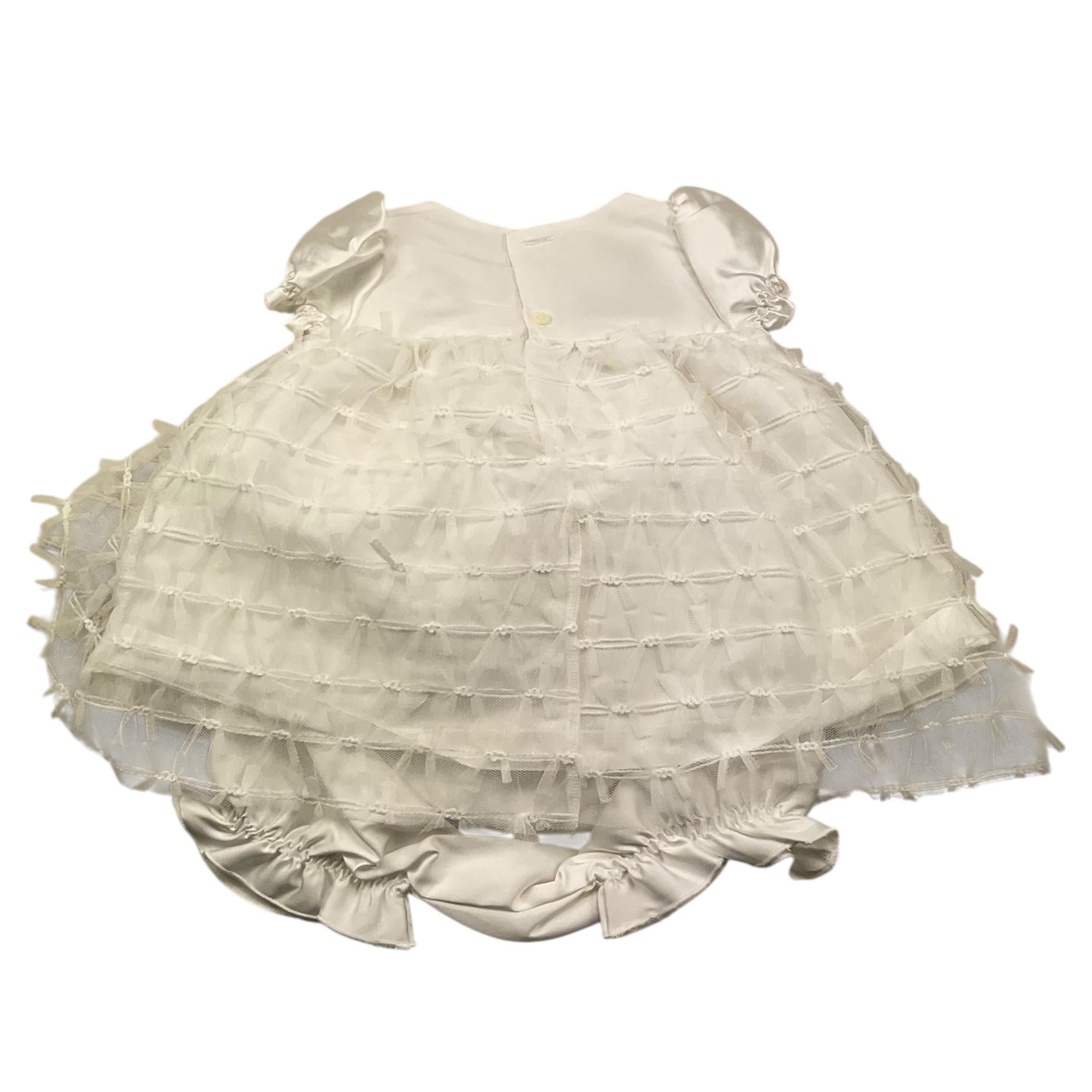LA STUPENDERIA abito mezza manica tinta unita con culotte Bianco per Neonata CBAB54S60 BIANCO LA STUPENDERIA