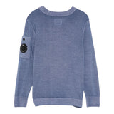 C.P. COMPANY maglia girocollo tinta unita con logo Blu per Bambino CUW009 BLU C.P. COMPANY