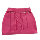 JANICE gonna tinta unita con perle Rosa per Neonata JN628N ROSA JANICE