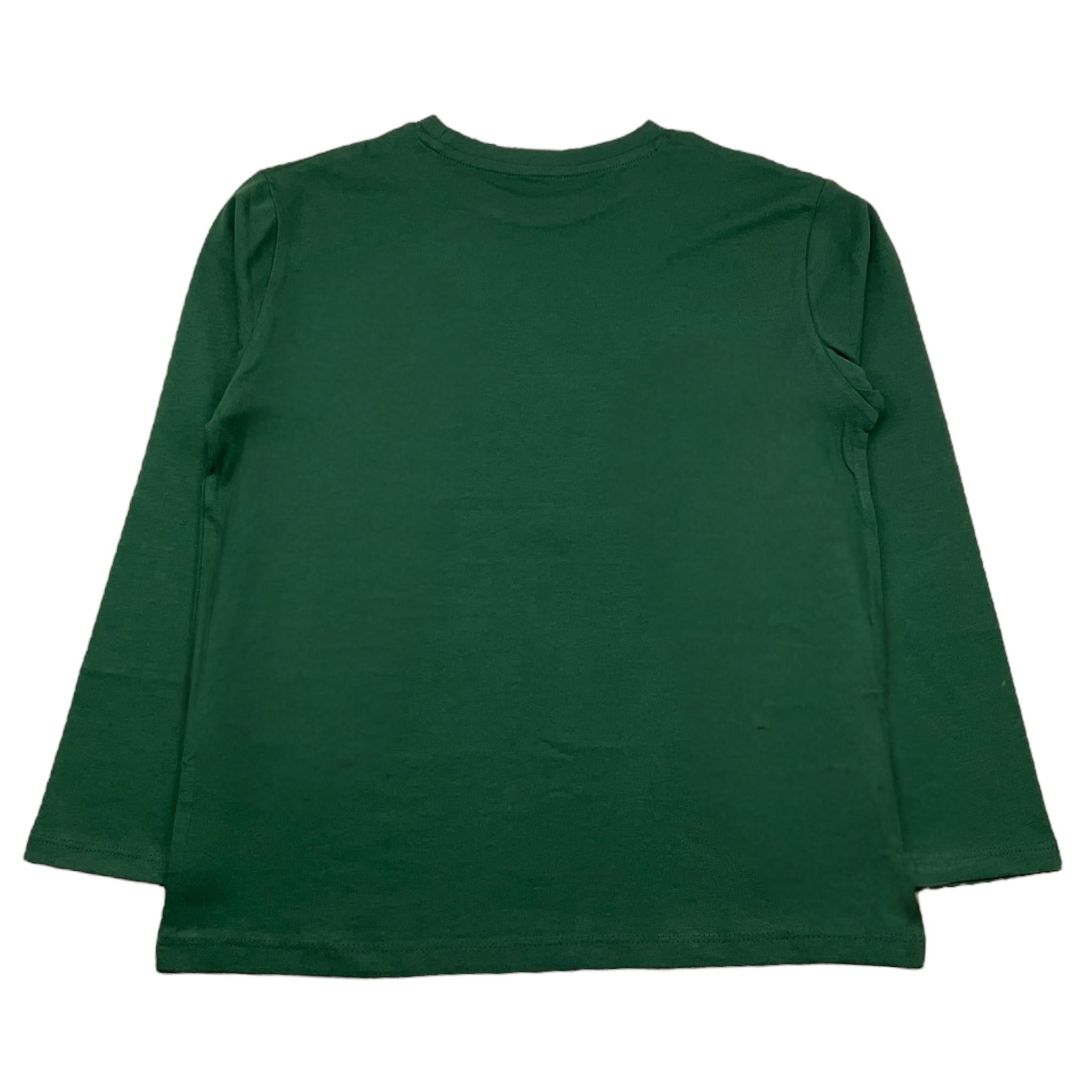 MAYORAL shirt girocollo tinta unita con stampa Verde per Bambino 173X VERDE MAYORAL
