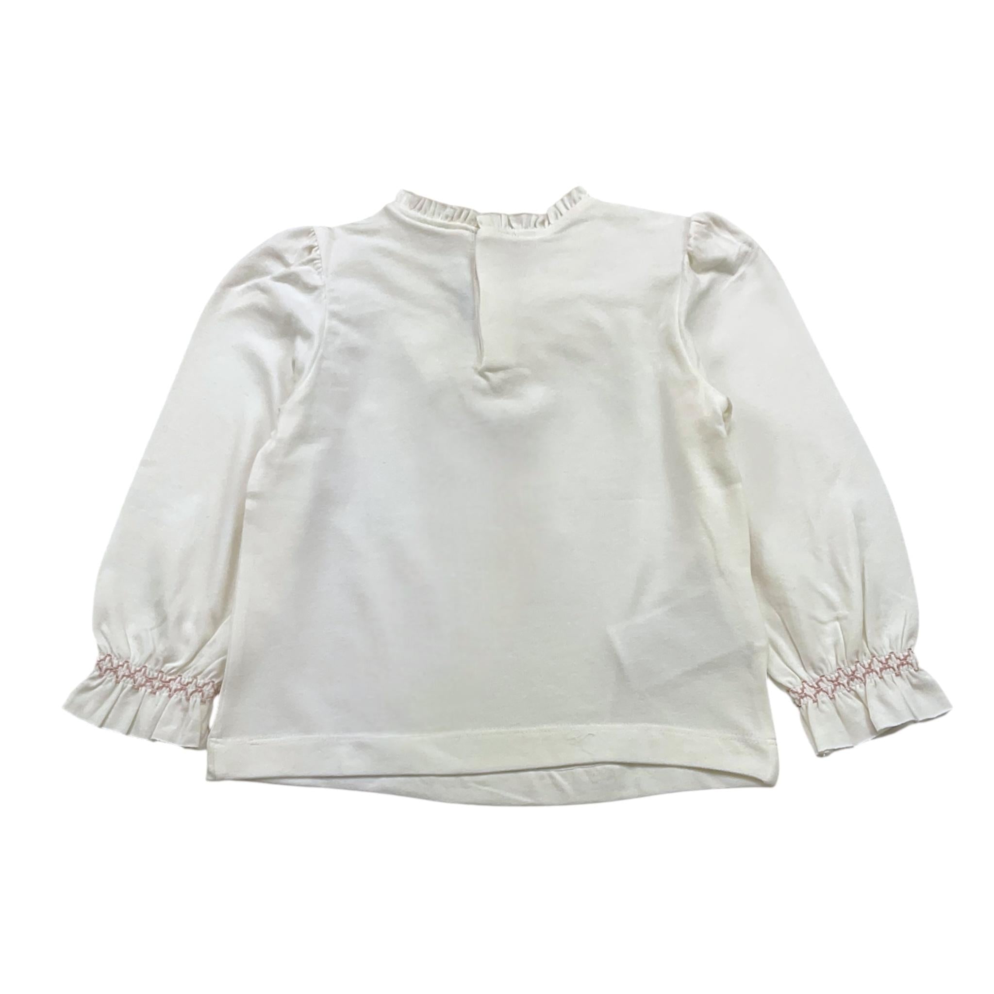 MAYORAL shirt girocollo tinta unita con stampa in contrasto Bianco per Bambina 2048X BIANCO MAYORAL