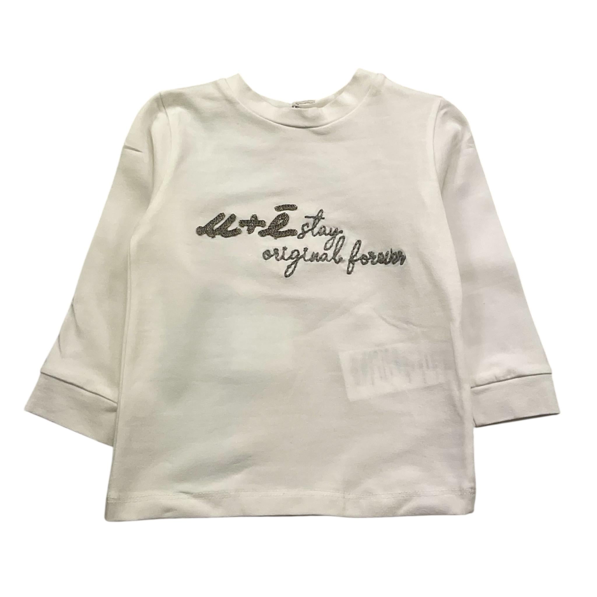 LA STUPENDERIA shirt igrocollo tinta unita con ricamo Panna per Neonato UEM0463X PANNA LA STUPENDERIA