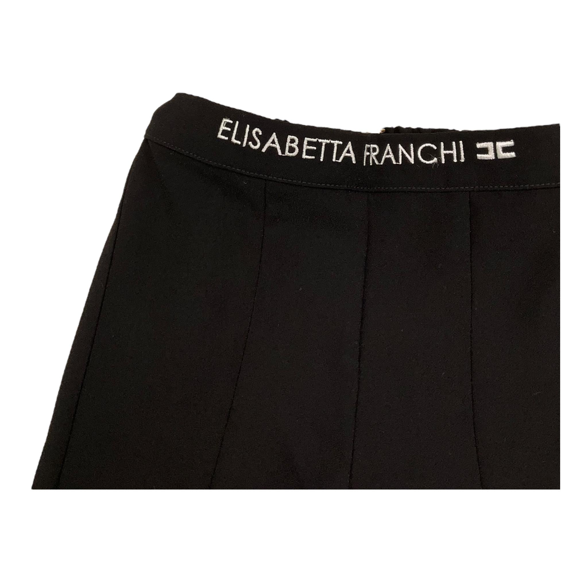 ELISABETTA FRANCHI pantalone tinta unita modello palazzo Nero per Bambina EGPA074X NERO ELISABETTA FRANCHI