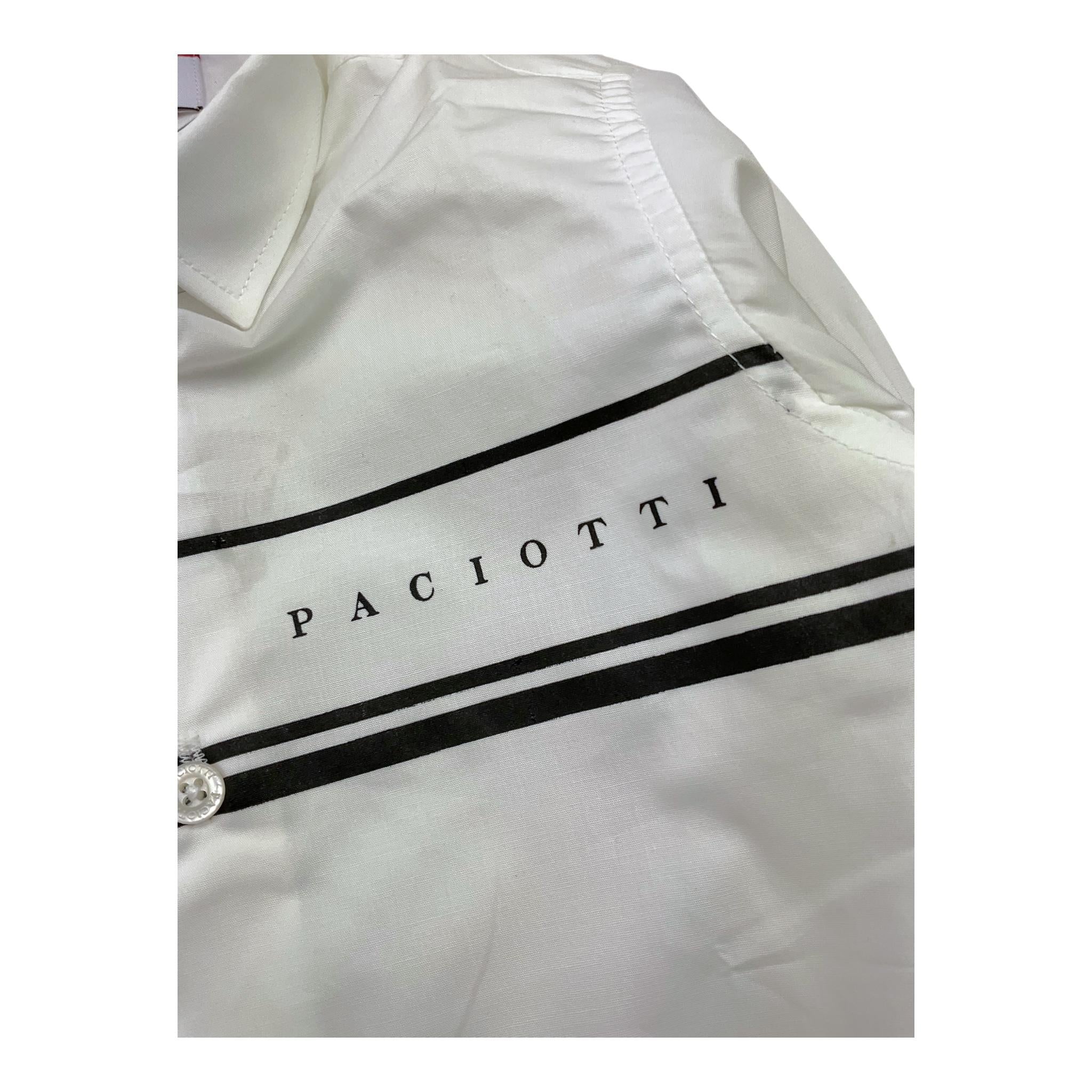 CESARE PACIOTTI camicia manica lunga tinta unita con logo Bianco per Neonato CMP5351B BIANCO CESARE PACIOTTI