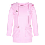FUN & FUN abito modello felpa tinta unita con cappuccio Rosa per Bambina FBDR0085 ROSA FUN & FUN