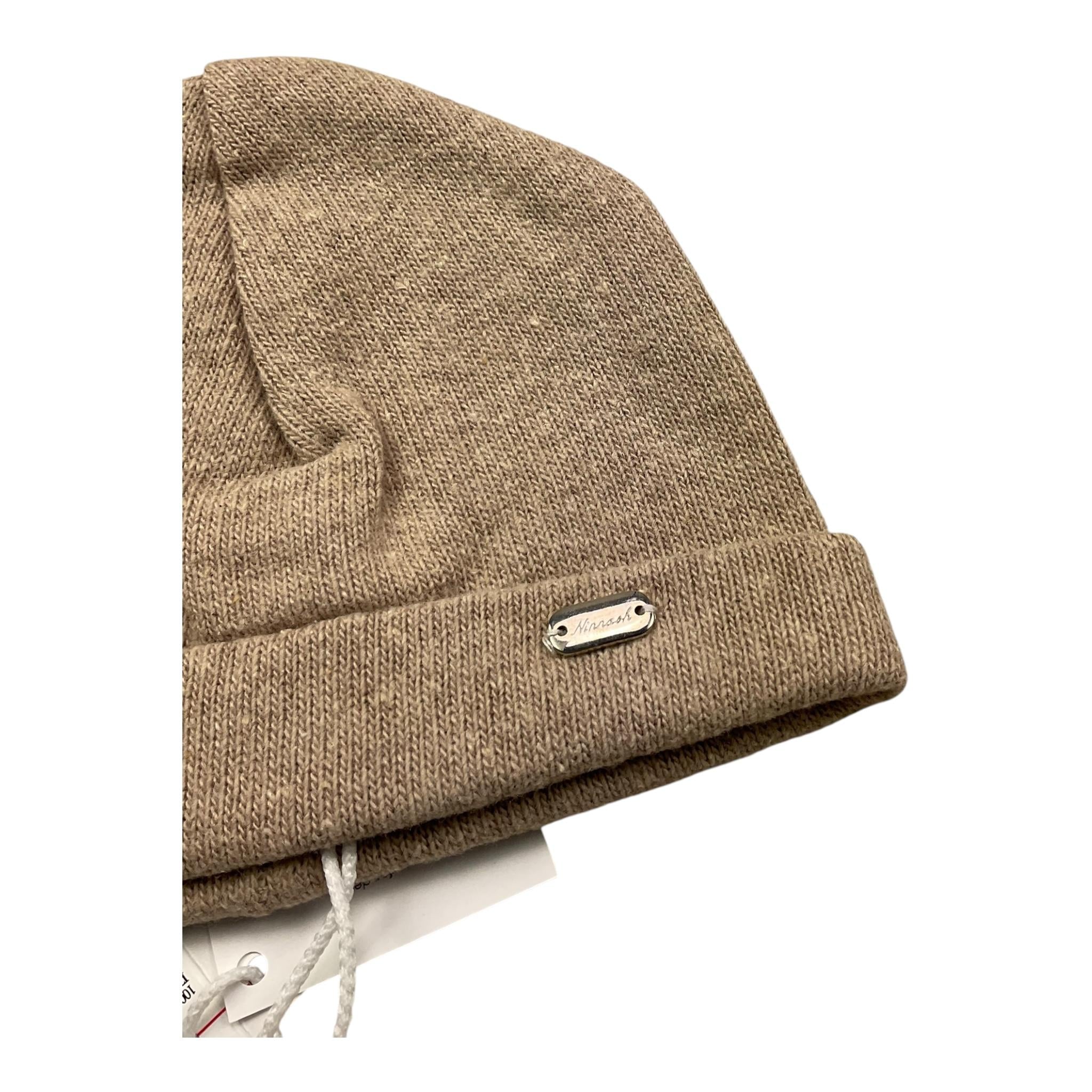 NINNAOH cappello tinta unita con logo Sabbia per Neonato I23225 SABBIA NINNAOH