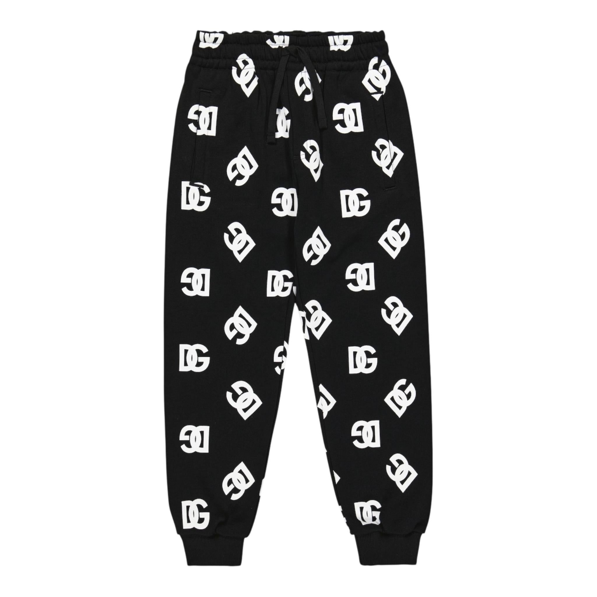 DOLCE & GABBANA pantalone modello tuta tinta unita logato Nero per Bambino L4JPGJ NERO DOLCE & GABBANA