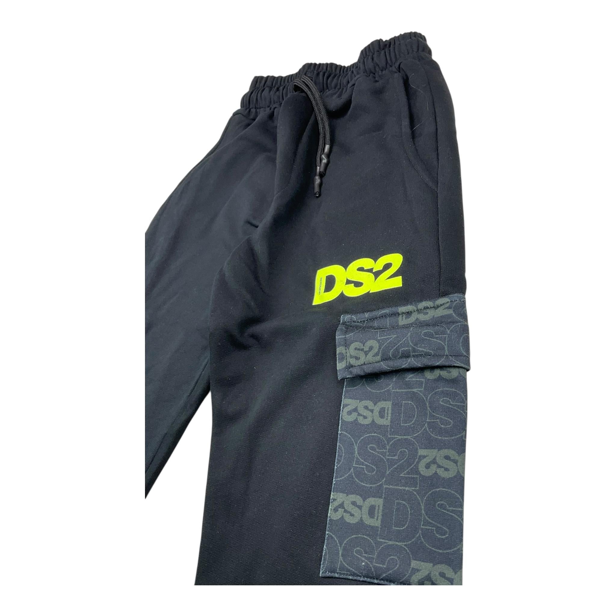DROPSEASON2 pantalone tuta tinta unita con logo Nero per Bambino FW242K33X NERO DROPSEASON2