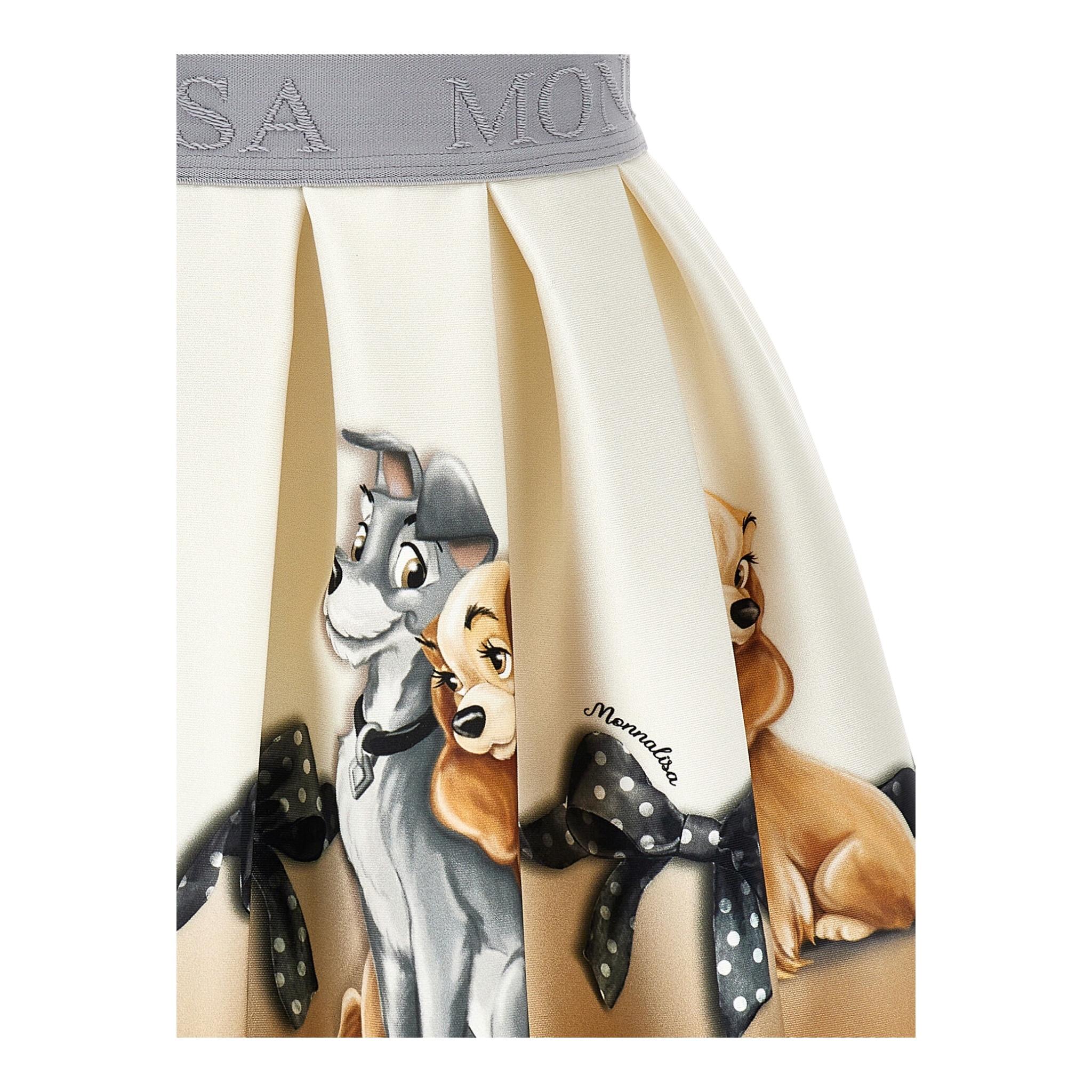 MONNALISA gonna stampa fantasia con elastico in vita Beige per Bambina 11D702 BEIGE MONNALISA
