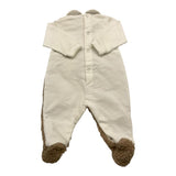 MARLU' tutina bicolore con stampa Bianco/beige per Neonato IB5614XX BIANCO/BEIGE MARLU'